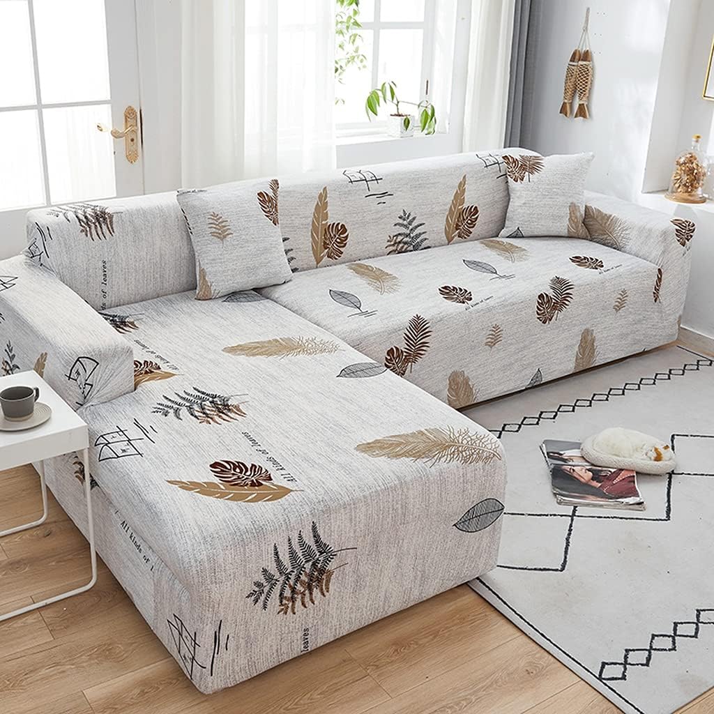 L Shape Corner Couch for Sofa Cover Elastic Couch Cover for Sofa Slipcovers for Living Room 1/2/3/4-Seater (Size : 4seat 235-300cm) (4seat 235)