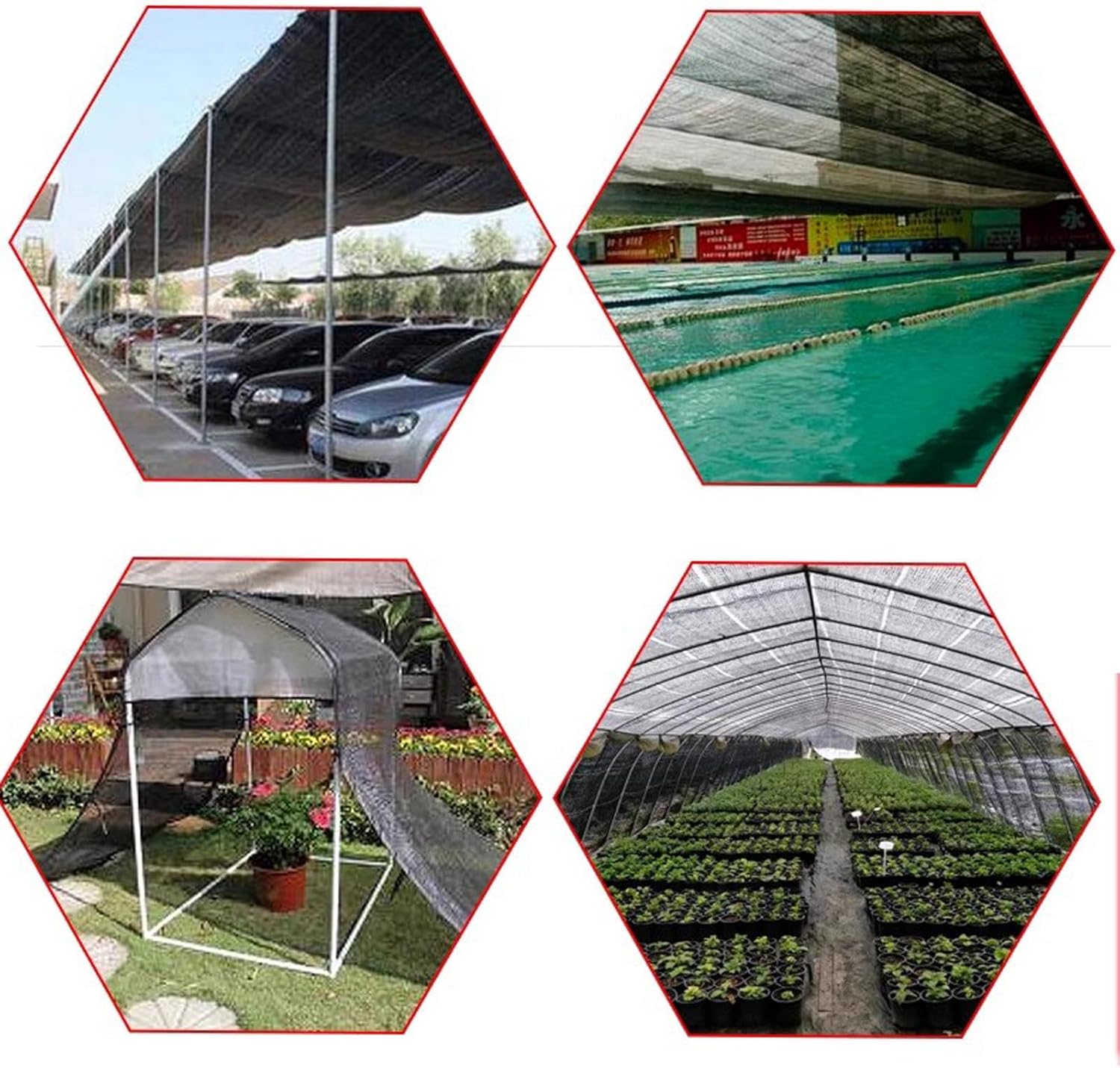 Garden Shade Mesh Netting 2x4m, Balcony Sun Shade Cloth Sun Shade Net, Shade Net Cover, Shade Cloth for Garden Cover Flowers, Patio Plants, Chicken Coop, Greenhouse