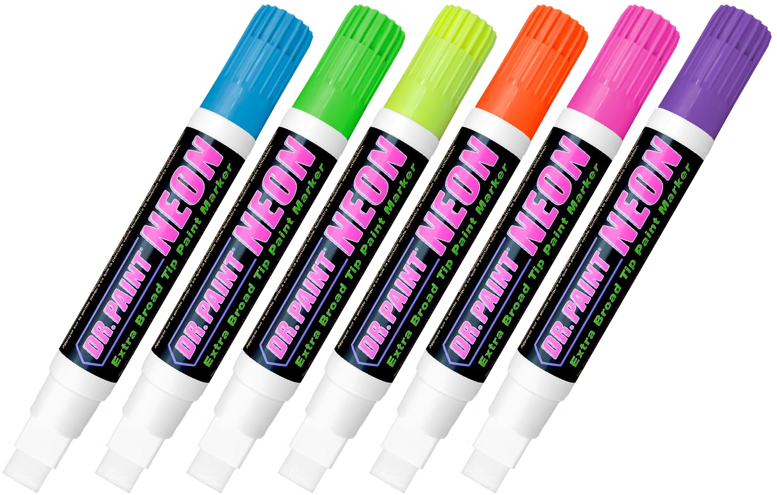 U-MarkDR. PAINT NEON Extra Large Paint Marker, 15 mm Tip (Pack of 6) (Assortment)