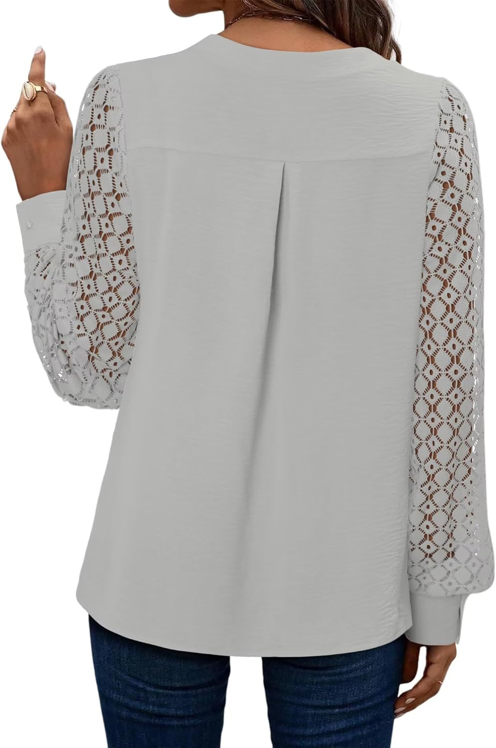 KISSMODA Womens Fashion Blouse Long Sleeve Casual Tunic Solid Basic Top Soft Breathable Tunic Tops 2026 Fall Trendy S-XXL - Image 4