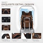 BAGZY Expandable Travel Backpack – 17x13x6 Inches (22L to 30L) Airline-Approved Underseat Personal Item Bag, Lightweight Water-Resistant Carry On Luggage for College Weekender 43x33x16 cm (Black)
