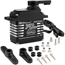 70kg Digital Servo 8.4V 270Brushless RC Servo Motor High Torgue Waterproof IP68 Steel Helical Gear with 25T Servo Arm for 1/8, 1/10 RC Car Robot Boat
