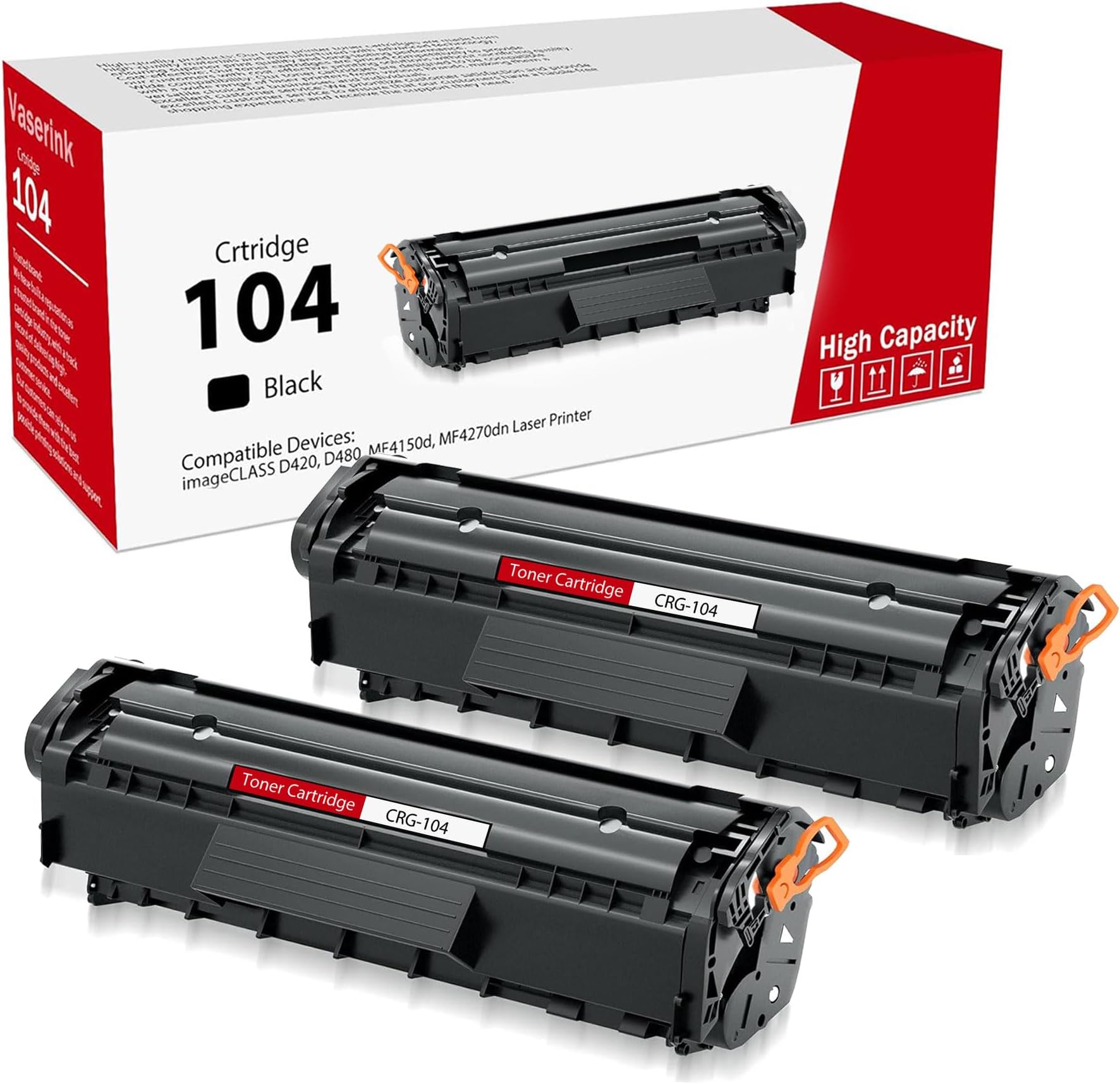 Canon Genuine Toner, Cartridge 104 Black (0263B001), 1 Pack