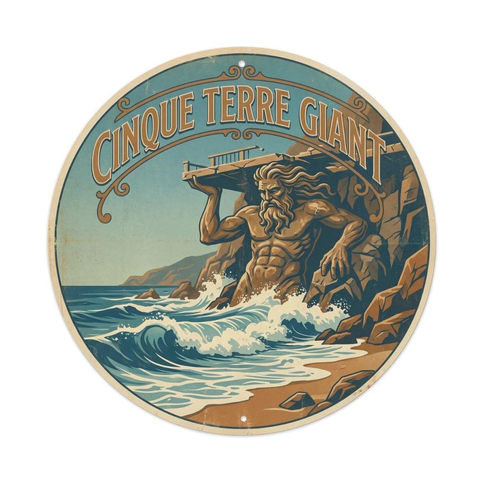 Monterosso Cinque Terre Italy Landmark Travel Retro Metal Tin Sign