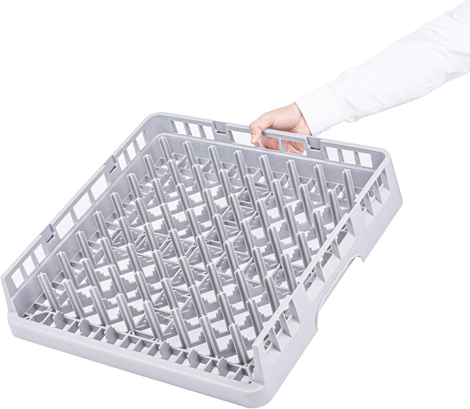 Restaurantware-Clean Tek Professional Peg Rack, 1 Heavy Duty Tray Rack for Dishwashing - Durable, Long-Lasting, Gray Polypropylene Dish Rack, All Purpose, Ideal for Plates, Trays, and Bowls