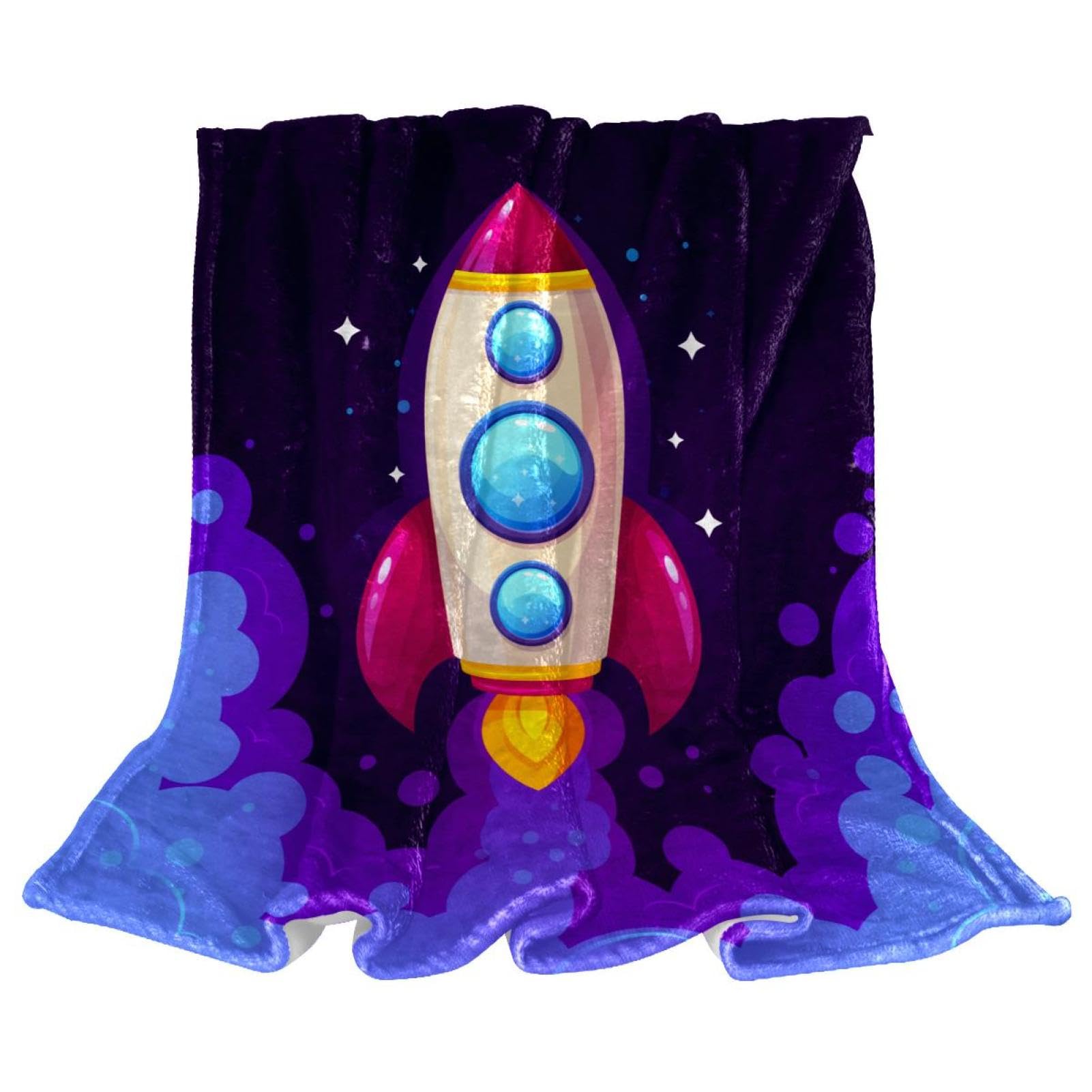 Couverture polaire fusée de l'espace le cadeau d'anniversaire parfait pour un enfant
