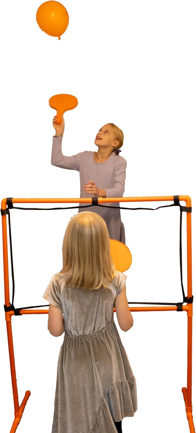 Balloonie Ball - Indoor Balloon Volleyball Game - Foam Paddles, Sturdy Net & Balloons - 9 Games in 1 Set - Active Family Fun - Screen-Free Entertainment - Birthday Parties (Hallway Balloonie Ball)