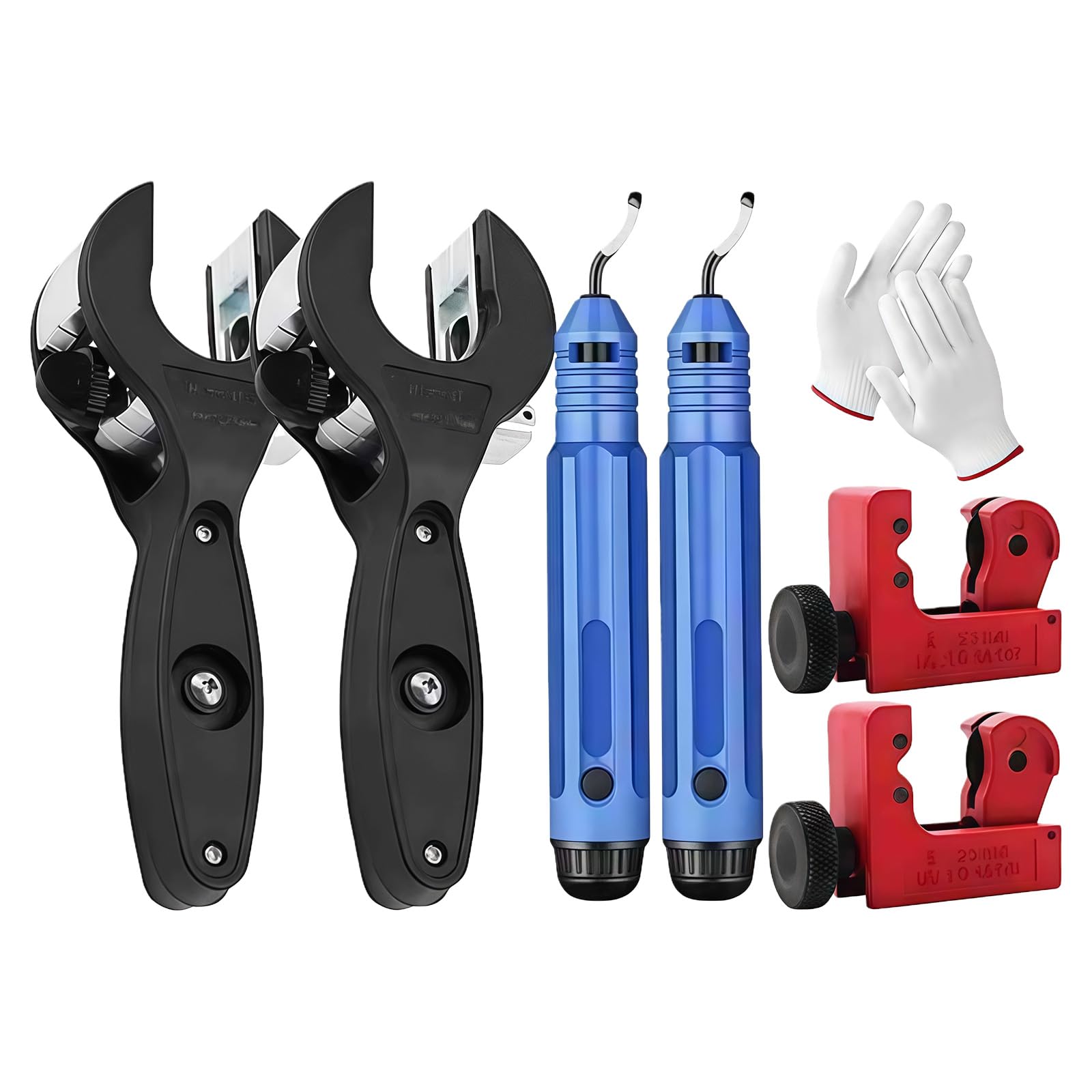 Set di tagliatubi a cricchetto per spazi ristretti da 5/16 "a 1-1/8" tagliatubi in alluminio rame include guanti set tubo cricchetto