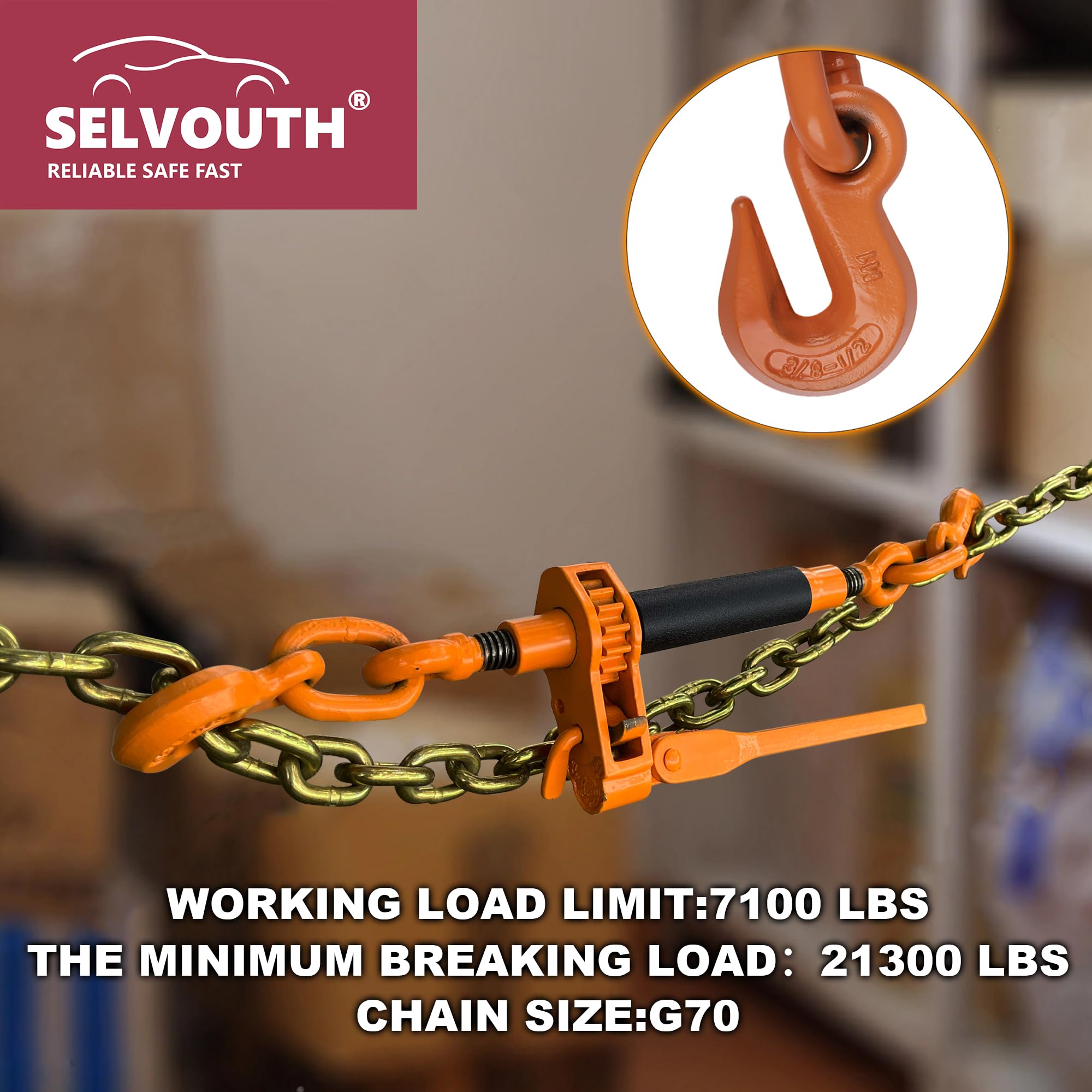 Heavy-Duty Ratchet Binder - 7100 LBS Capacity -3