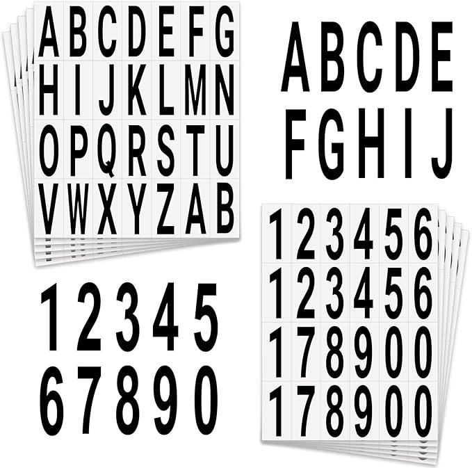 BLMHTWO 10 Pieces Alphabet Stickers, Vinyl Letter Stickers Letters and