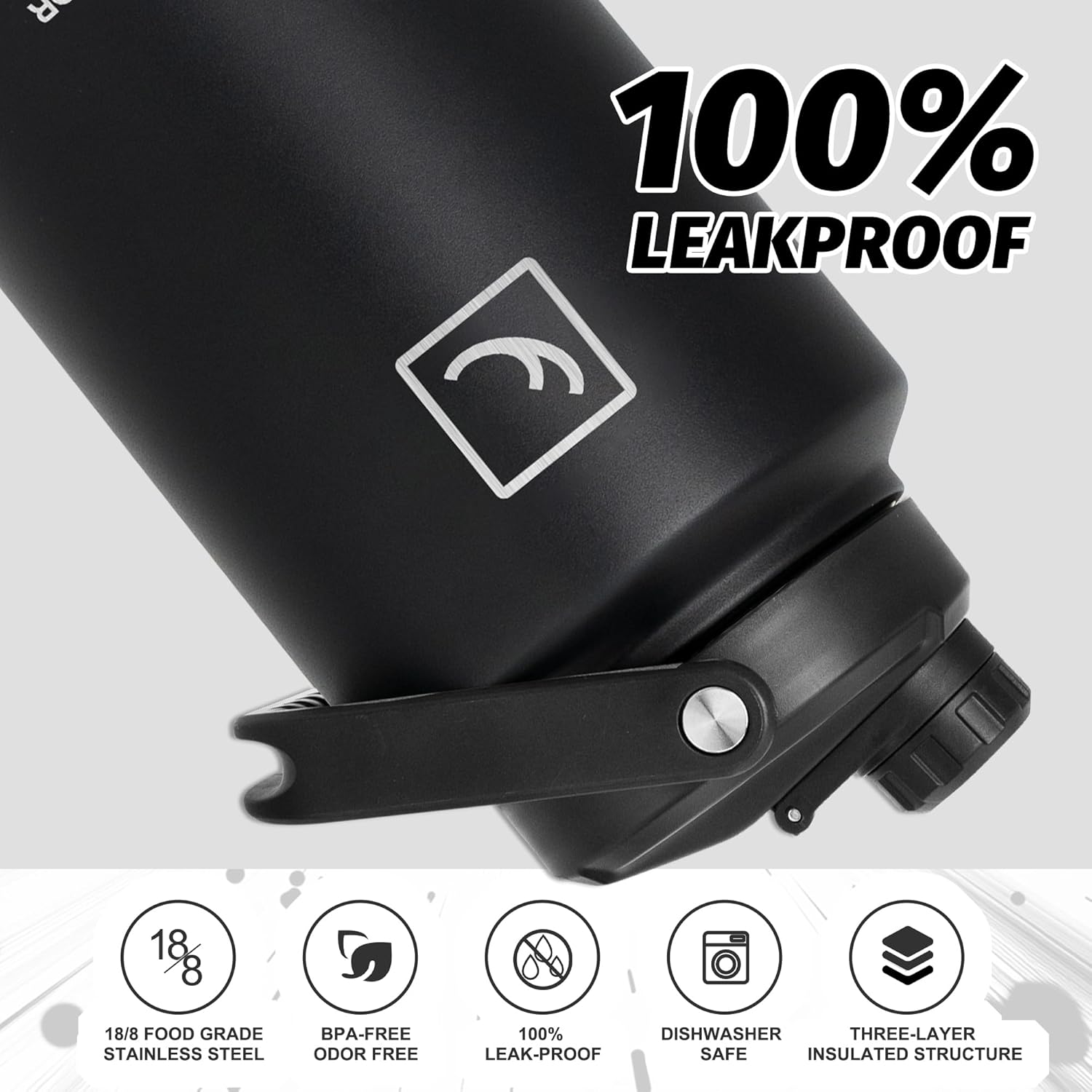 NATURE PIONEOR 1 Gallon Insulated Water Bottle - Double Vacuum Stainless Steel 128 oz Water Bottle with Holder/Carrier, Wide Mouth 1 gallon Water Jug for Outdoor Sports, Hiking, Camping, Gym - Image 5