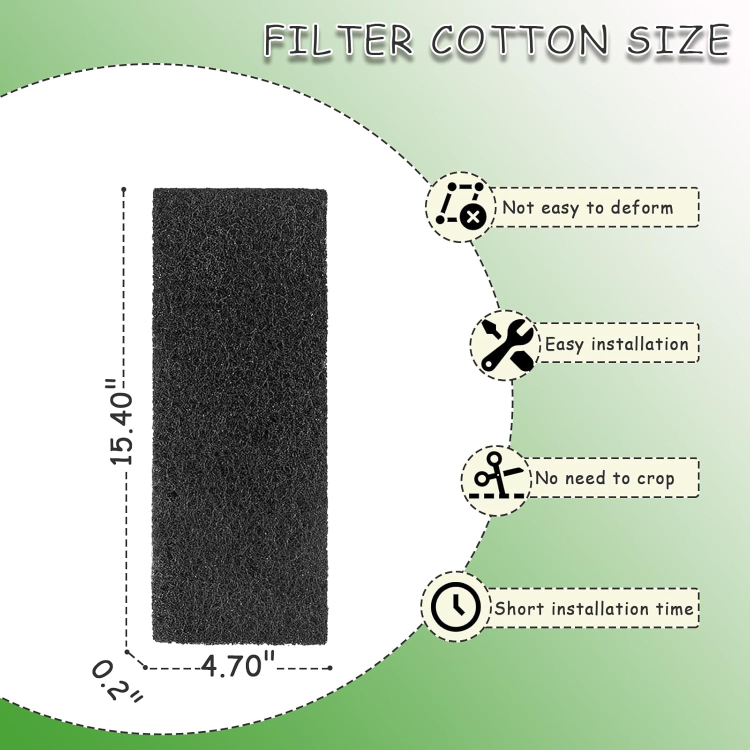 6 Pack Replacement Filter Compatible with Alen T500 TF60 Air Purifier,Activated Carbon Pre-Filter Replacements for Alen T500 Replacement Filters, Captures Dust,Odors - Image 4