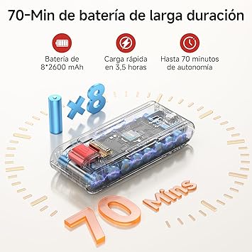 Aspiradora sin Cable, 48KPA/70Mins Escoba Aspiradora sin Cable con Pantalla Táctil LED/Cepillo Anti-Enredo Mejorado,Aspirador Vertical con Autoportante,Aspiradora para Suelo/Alfombra/Pelos de Animales3