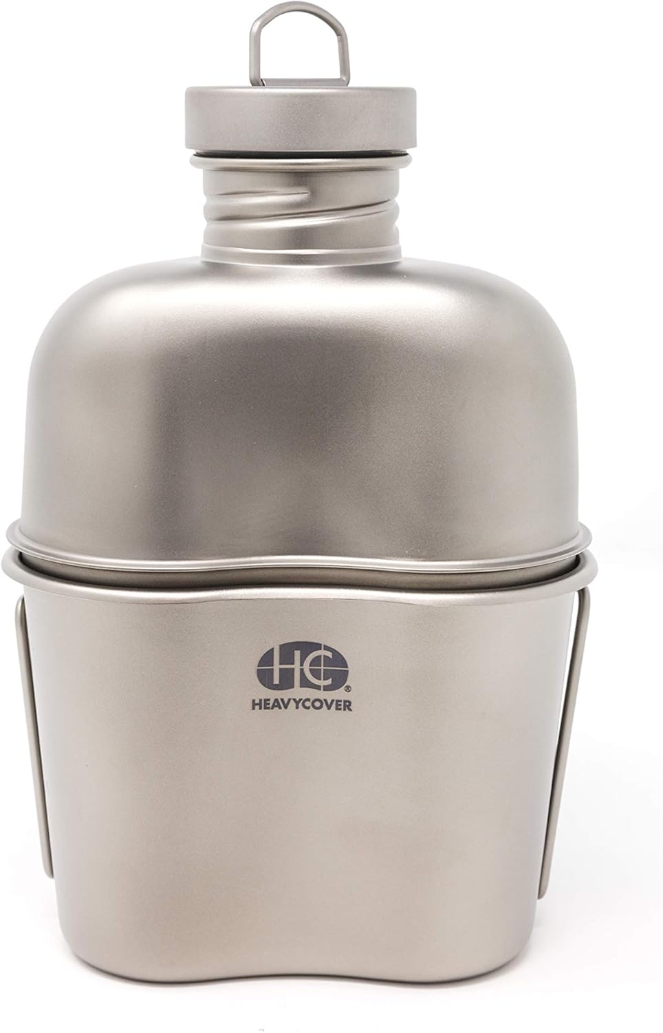Heavy Cover USGI Style Military Titanium Canteen/Water Bottle Mess Kit