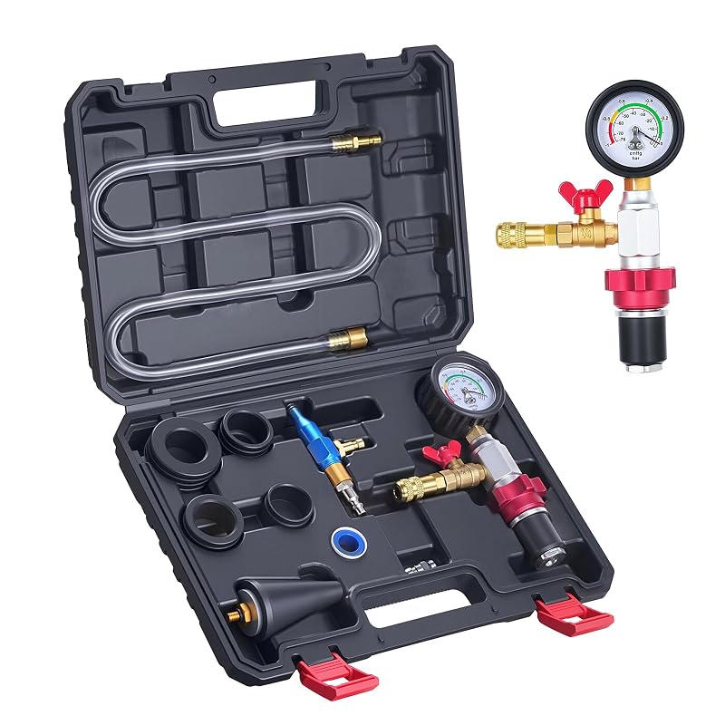 Kit de Reposição a Vácuo para Sistema de Arrefecimento BILITOOLS com Teste de Vazamento, 10 Peças, Modelo 8648