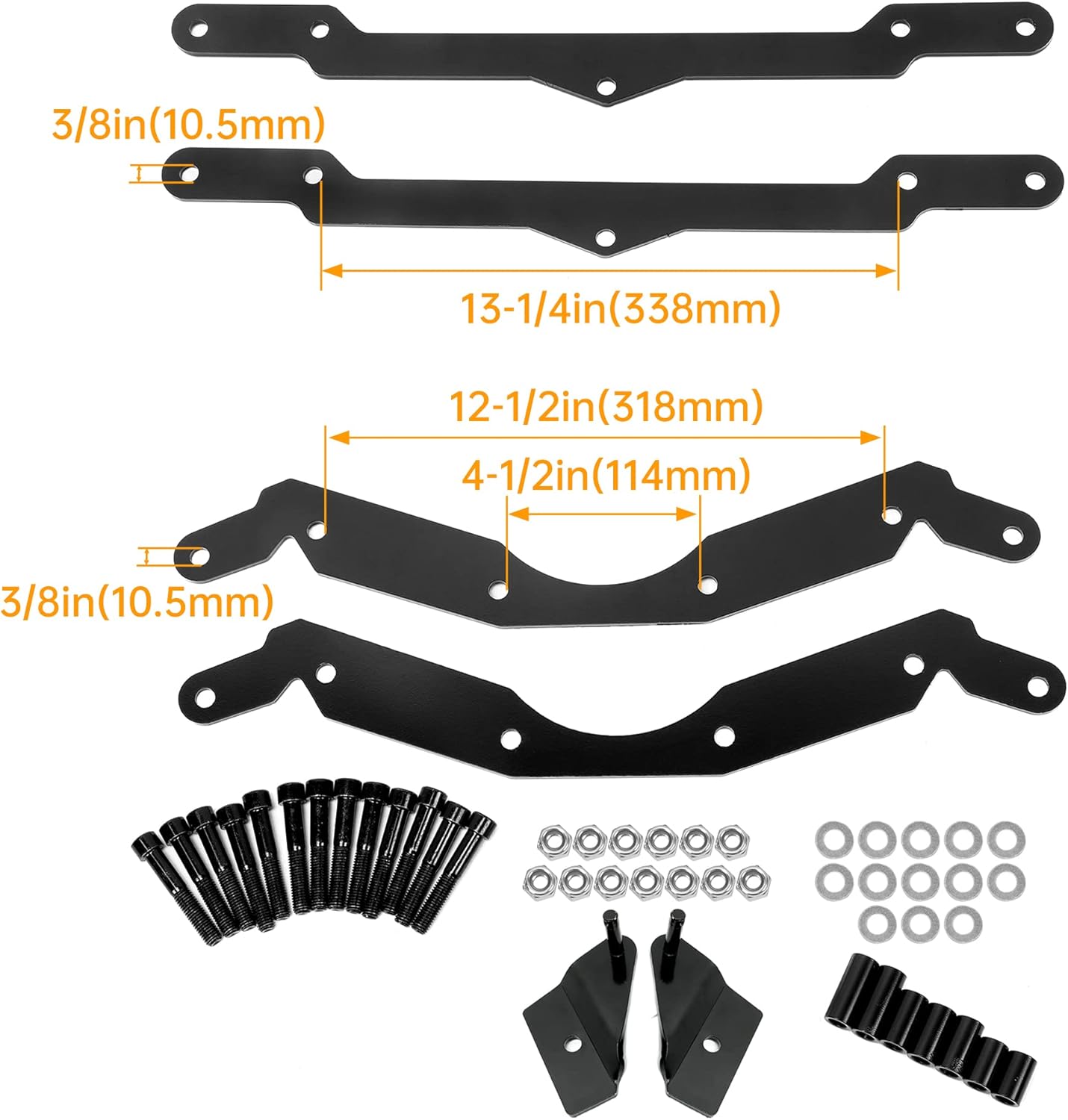 Kojem 3" Lift Kit + Sway Bar Quick Disconnect Suspension Lift Compatible with 2007-2014 Polaris RZR 800 Heavy Duty Steel -Black