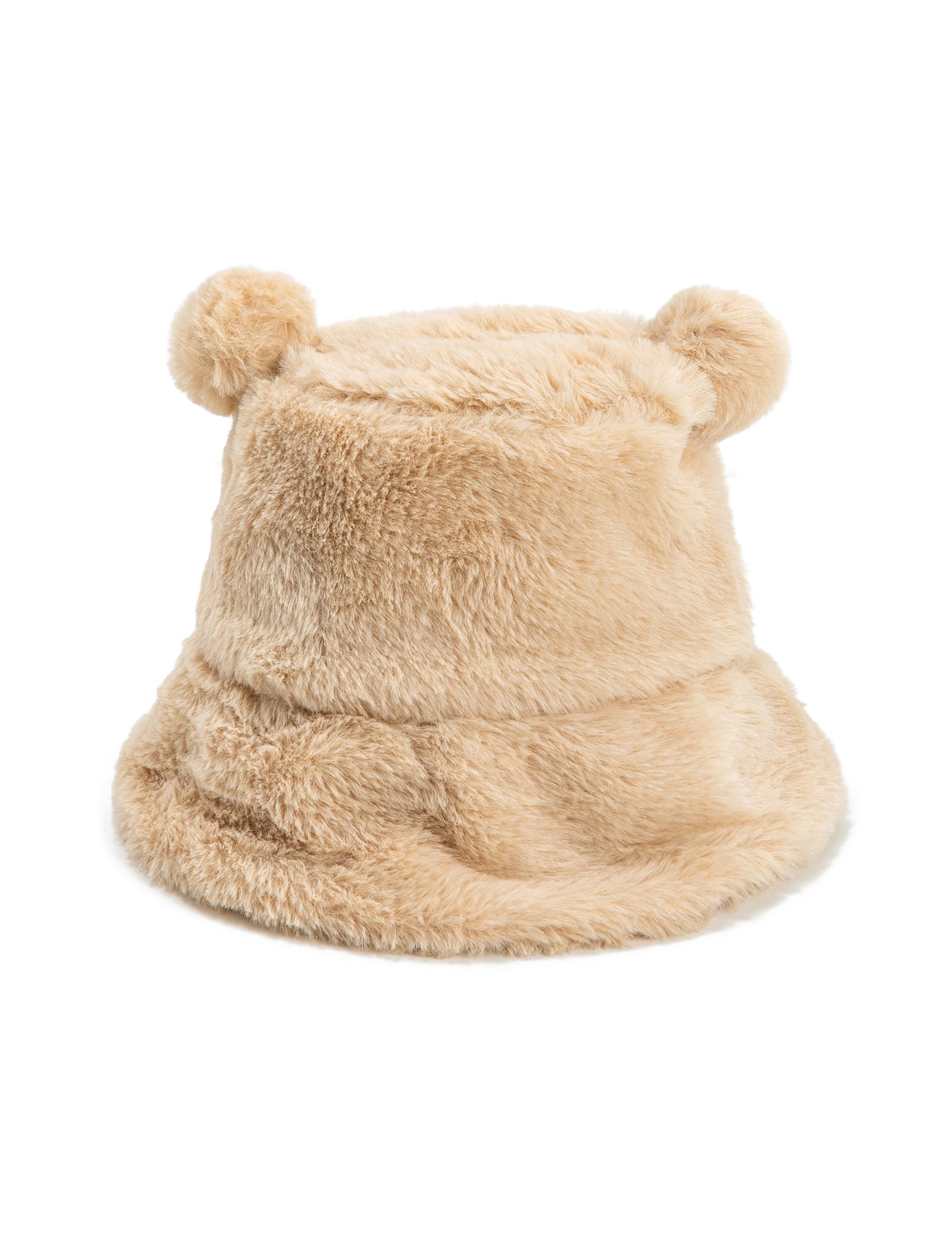 Peluş Bucket Şapka Ponpon Detaylı