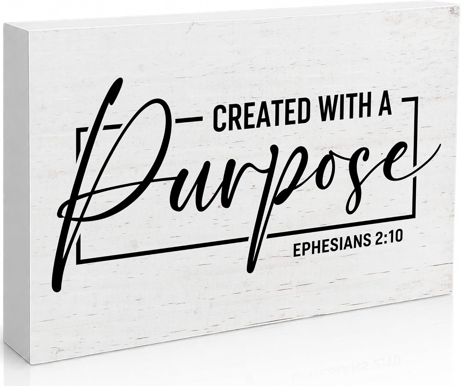 Ephesians 2:10 Bible Verse Wood Desk Decor, Christian Gifts for Women Men
