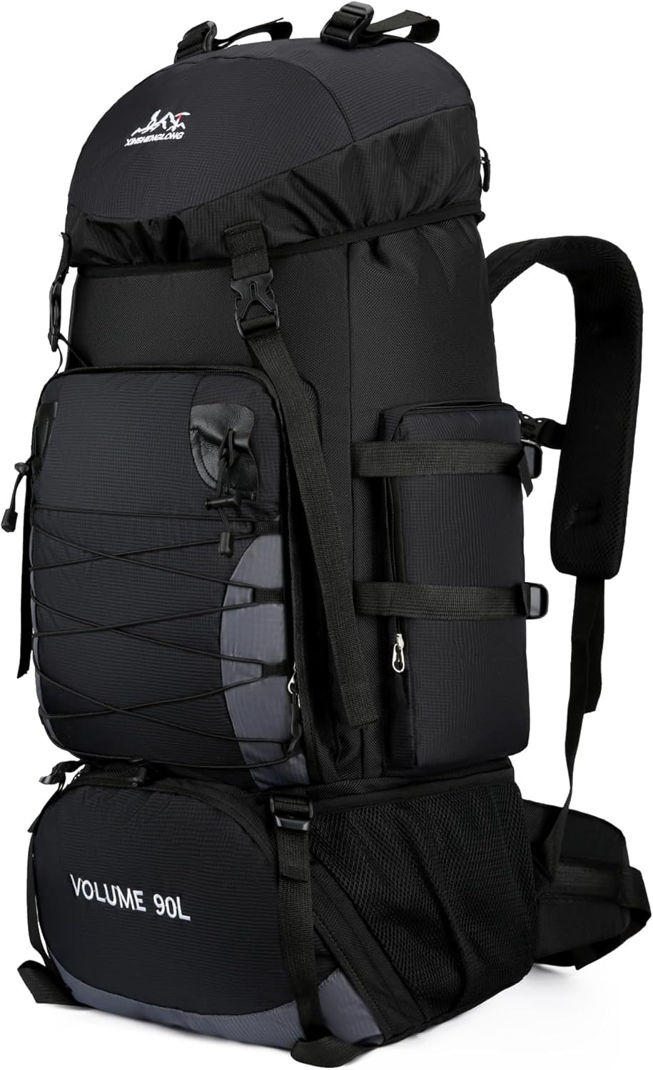 Fesky 90L Capacity Water-Resistant Backpack-Large Adjustable Rucksack for Travel Bag Waterproof Camping Hiking Trekking Backpack for Men Women-85cm x 38cm x 26cm