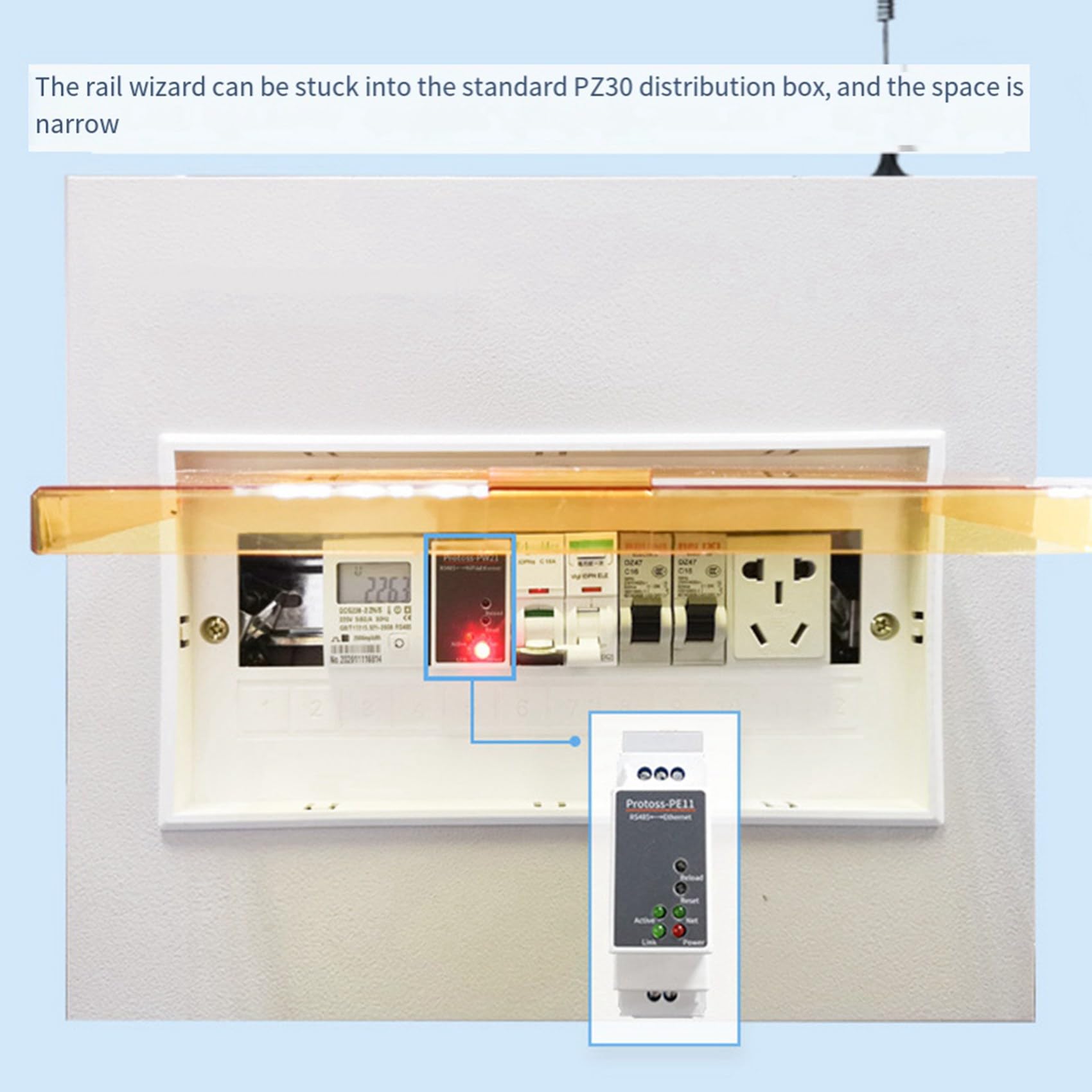 4X DIN Rail Serial Port RS485 a Ethernet Convertidor Servidor Protoss MQTT PE11-H Soporte Modbus RTU