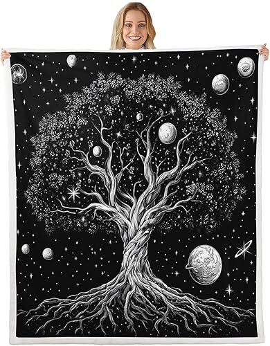 Vista 16 de Manfei Cute Dogs Throw Blanket Yellow Sunflower Fuzzy Blanket for Kids Boys Girls Room Decor, Retro Music Theme Blanket for Bed Couch Sofa, Soft and