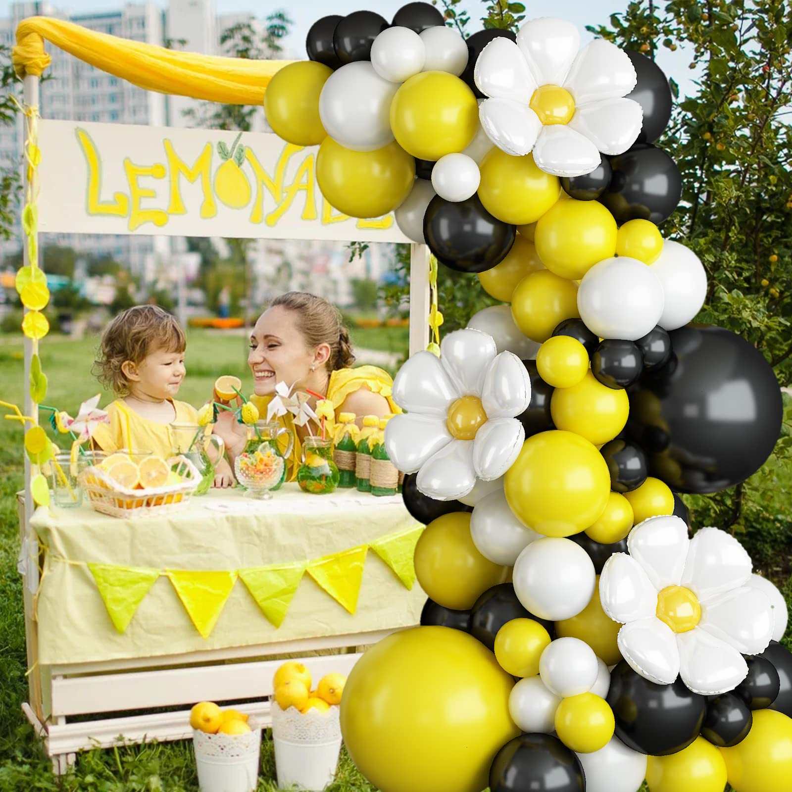 Kit Ballons Latex Vert, Noir, Jaune - 60 Pièces Pour Arche De Ballons (décoration Fête, Mariage, Anniversaire, Baby Shower)