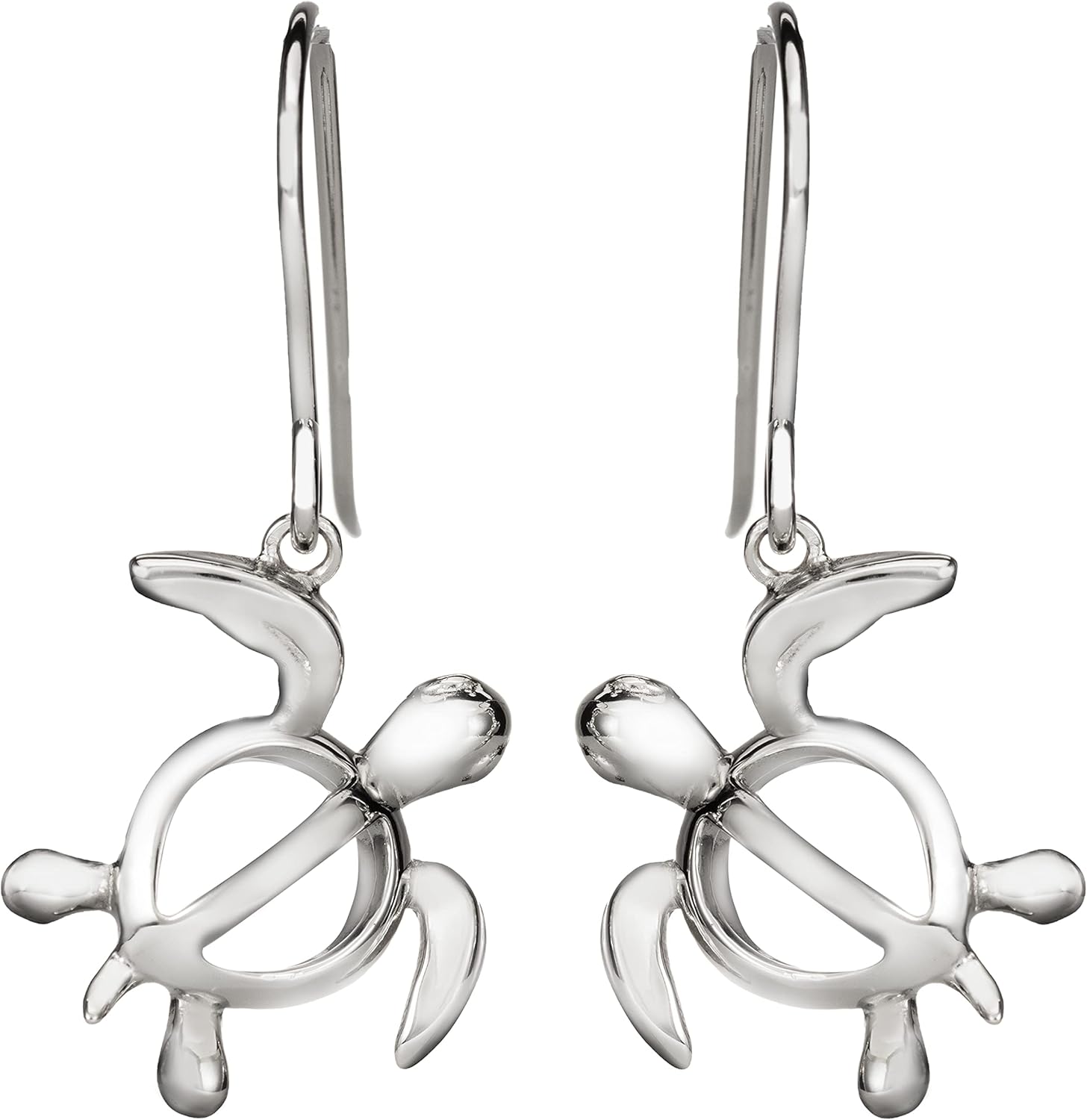 925 Sterling Silver Hawaiian Turtle Honu Stud or Dangle Earrings, Nickel Free Hypoallergenic for Sensitive Skin, Sea Ocean Hawaii Jewelry for Mom Daughter, Gift Box Included