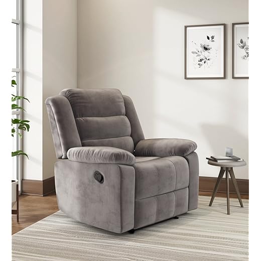 Nilkamal Sierra Velvet Recliner - Brown