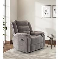 Nilkamal Sierra Velvet Fabric Manual Recliner | 1 Seater Sofa