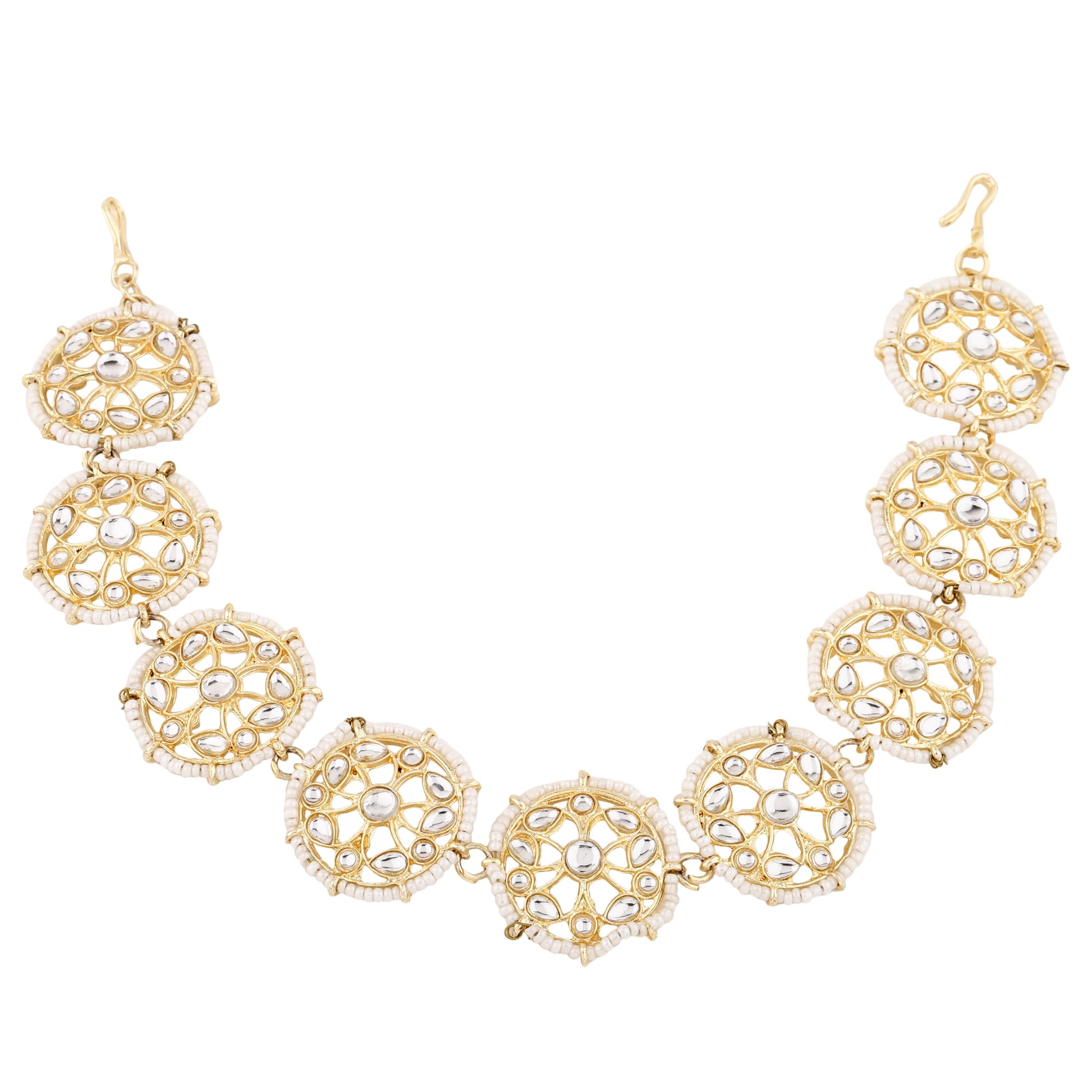 Shining Diva Fashion Latest Stylish Traditional Kundan Sheeshphool Maang Tikka Matha Patti Mathapatti Sheeshpatti Headband Hairband Hair Head Chain Jewellery for Women and Girls (14287sp) (B0CNLL7HN2) Amazon Price History, Amazon Price Tracker
