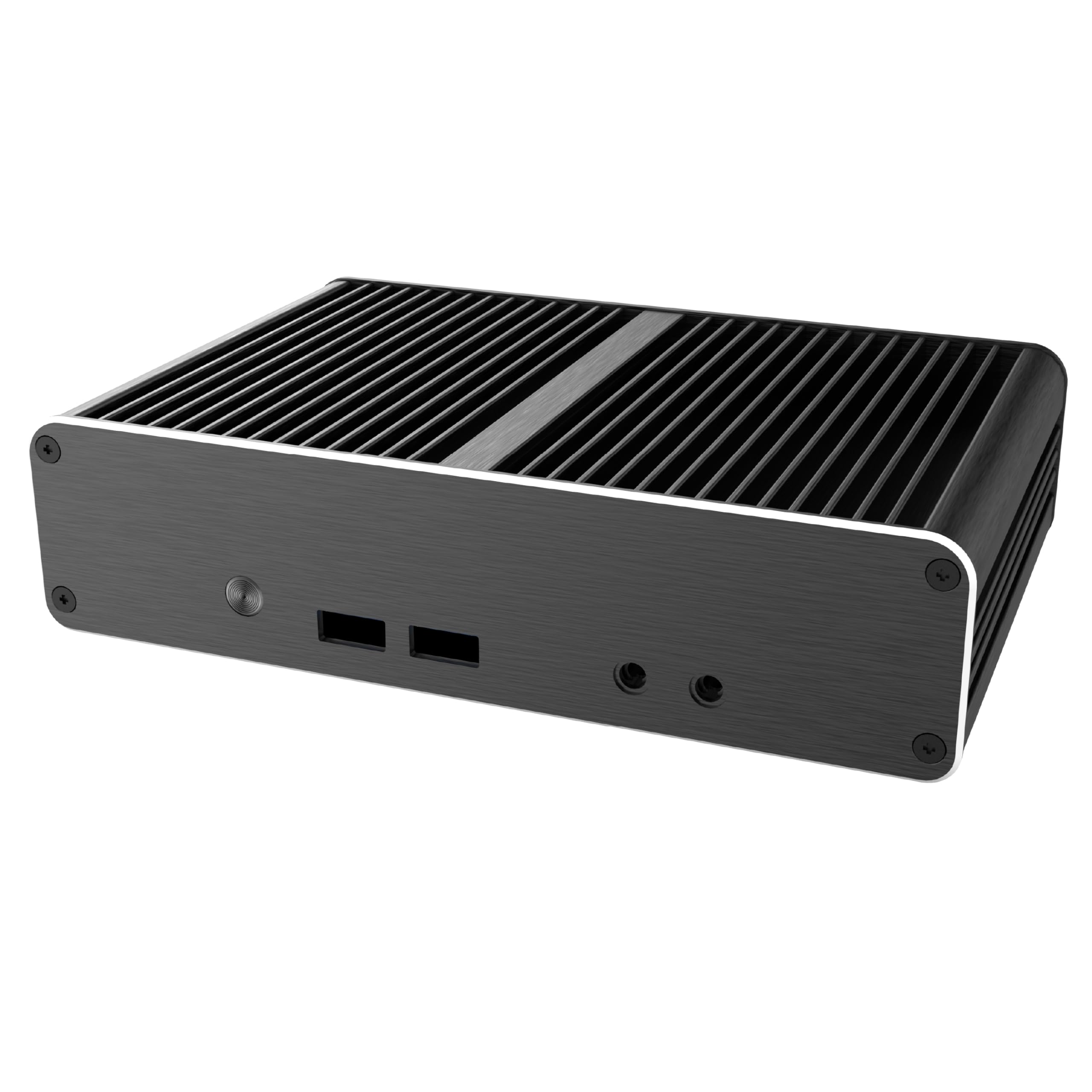 Akasa Newton CAC, progettato per Intel NUC 11 (Atlas Canyon) Mini PC, case Fanless in alluminio con dissipatore SSD M.2, con processori Pentium Silver o Celeron, A-NUC83-M1B