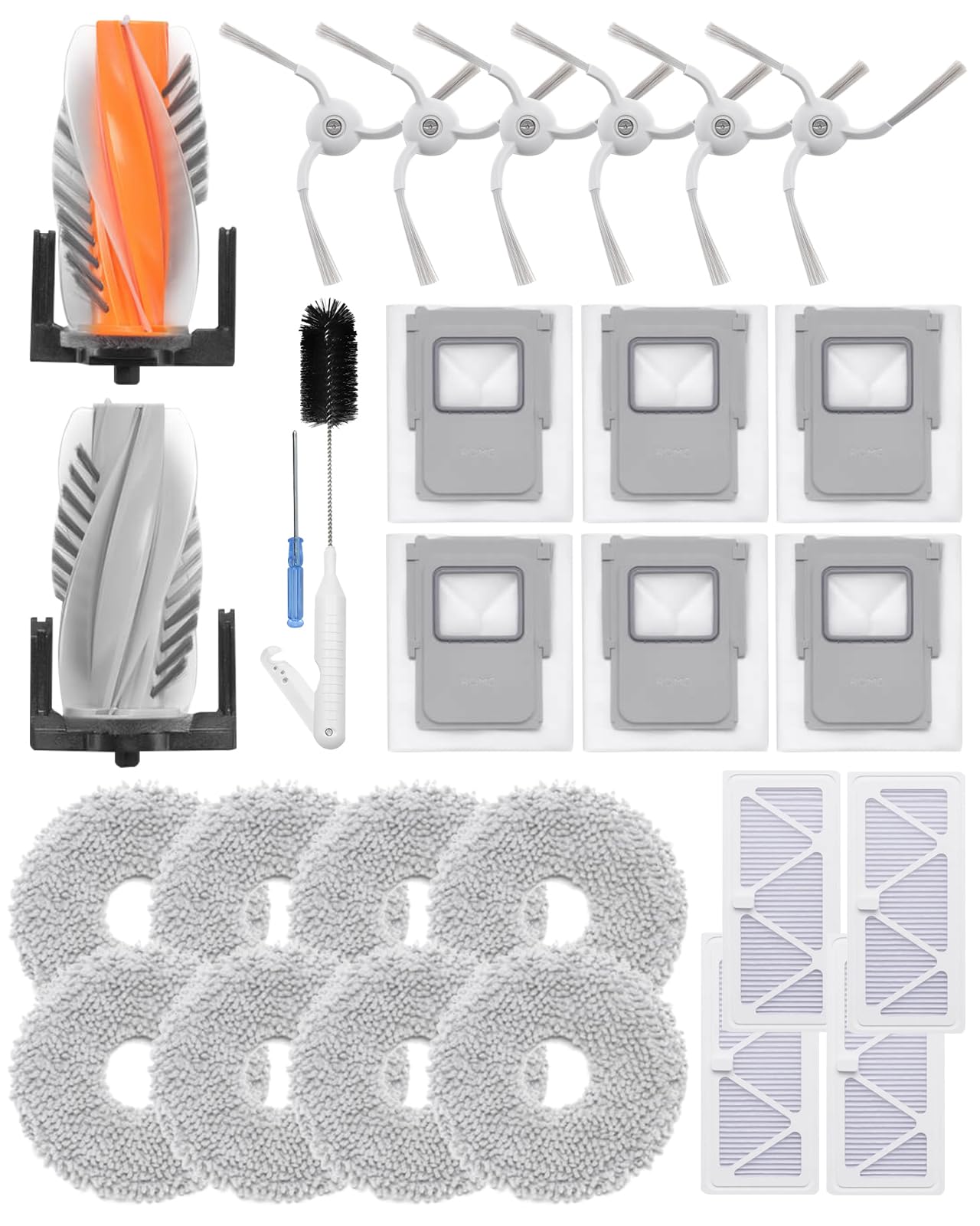 Filtres pour DJI ROMO et brosses de rechange pour réparer la perte d'aspiration