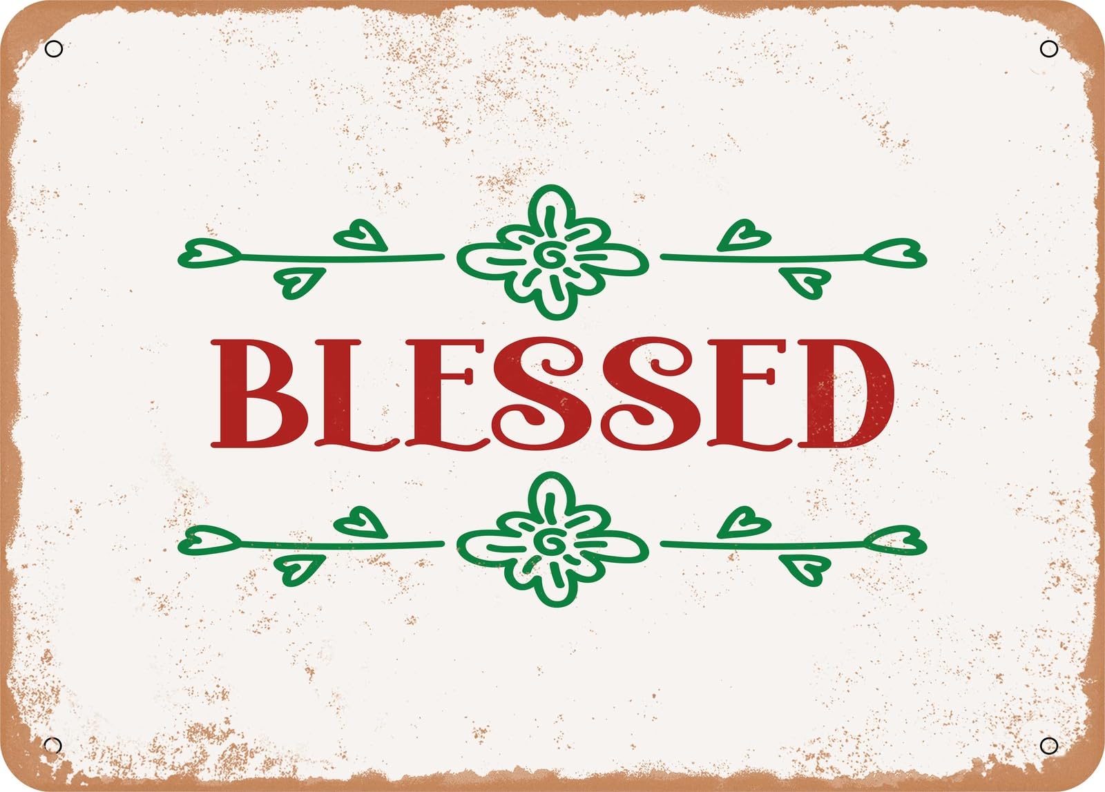 Metal Sign - Blessed - 6 - Vintage Look Sign home decor