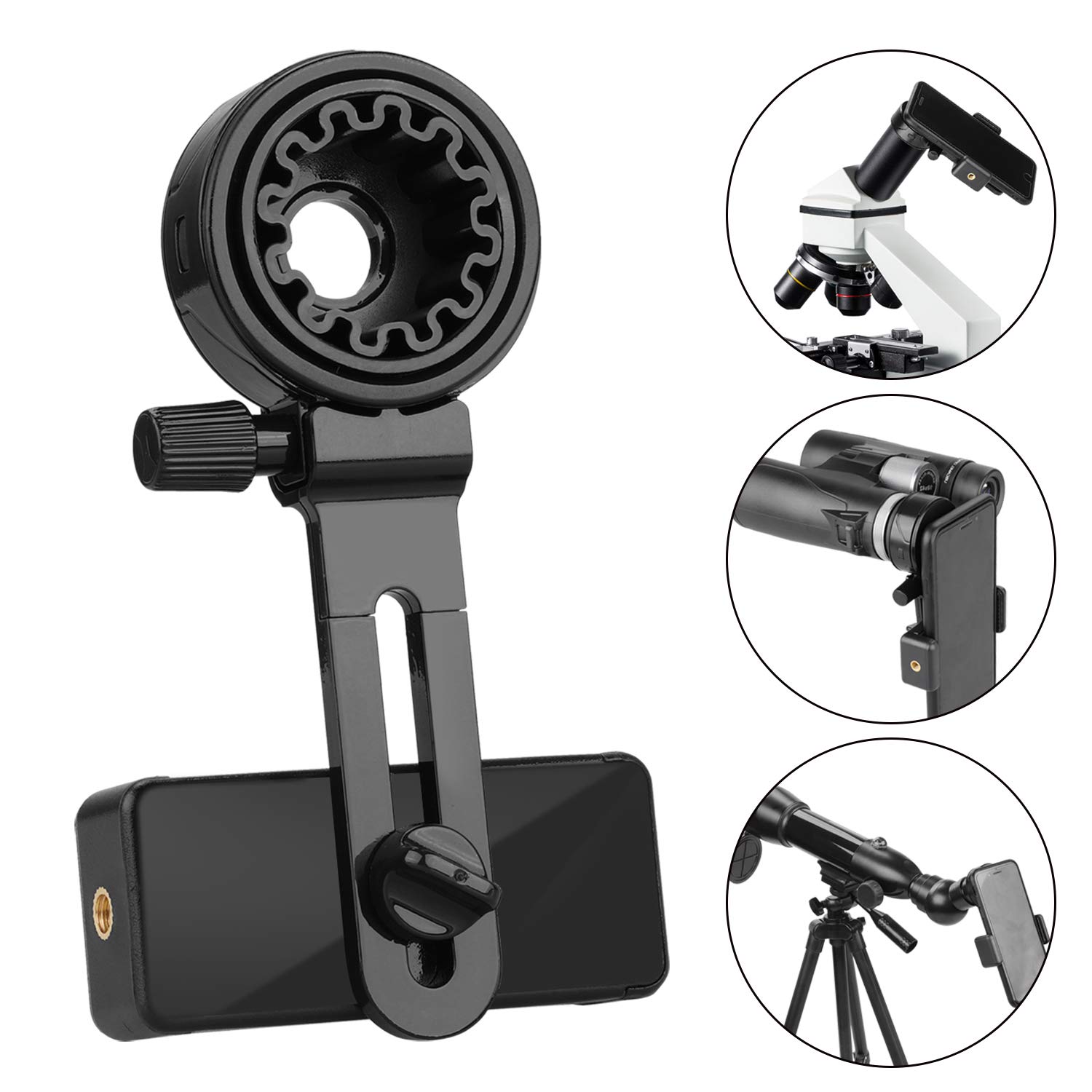 Universal Cell Phone Adapter Mount Quick Aligned Compatible with Spotting Scope Binoculars Monocular, Fit Almost All Brands of Smartphones