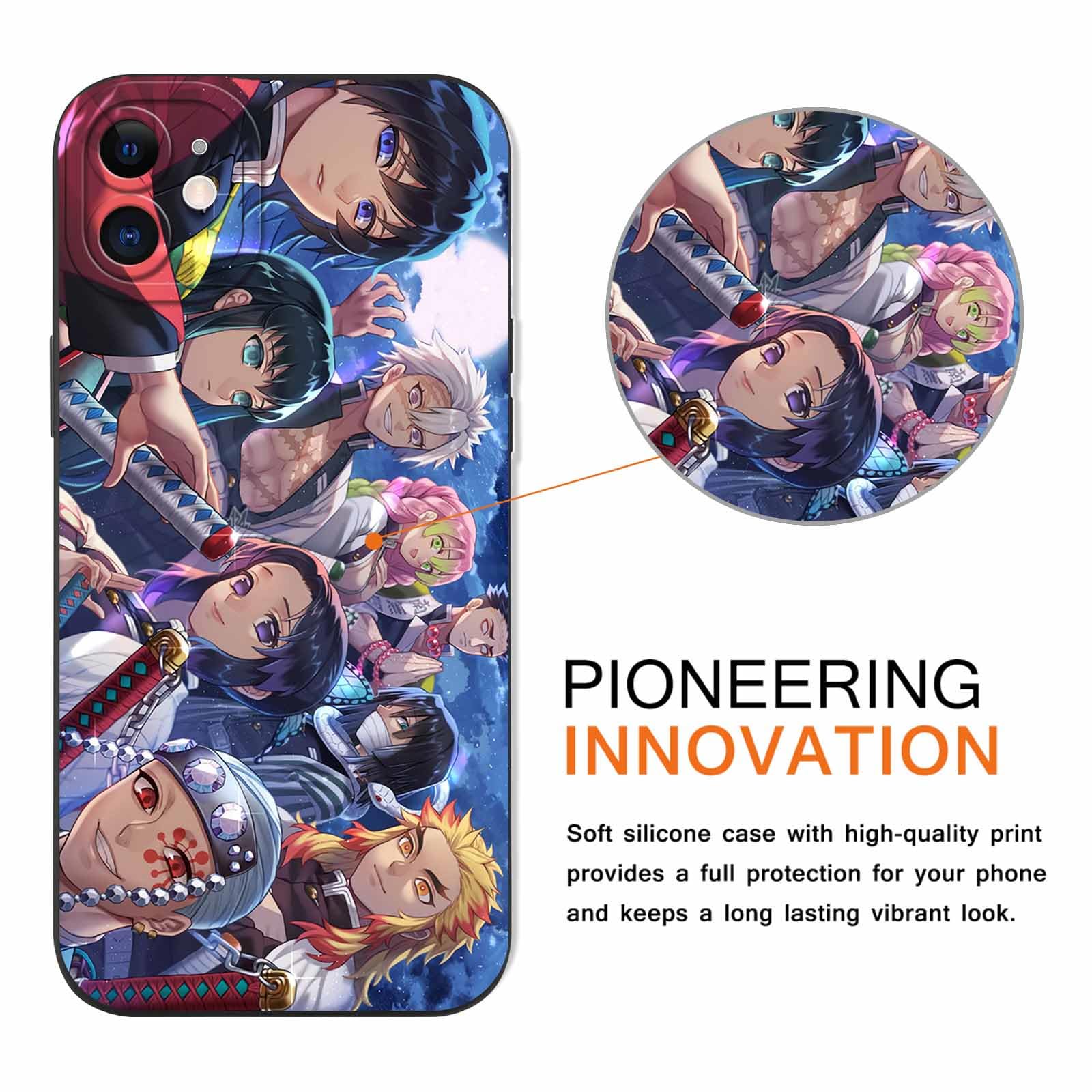 2 Confezioni] Custodia per Xiaomi Redmi 12 6.79 pollice, Anime Tanjirou Nezuko Protezione Case, Trasparente Morbida Sottile TPU Silicone Cover Compatibile con Xiaomi Redmi 12