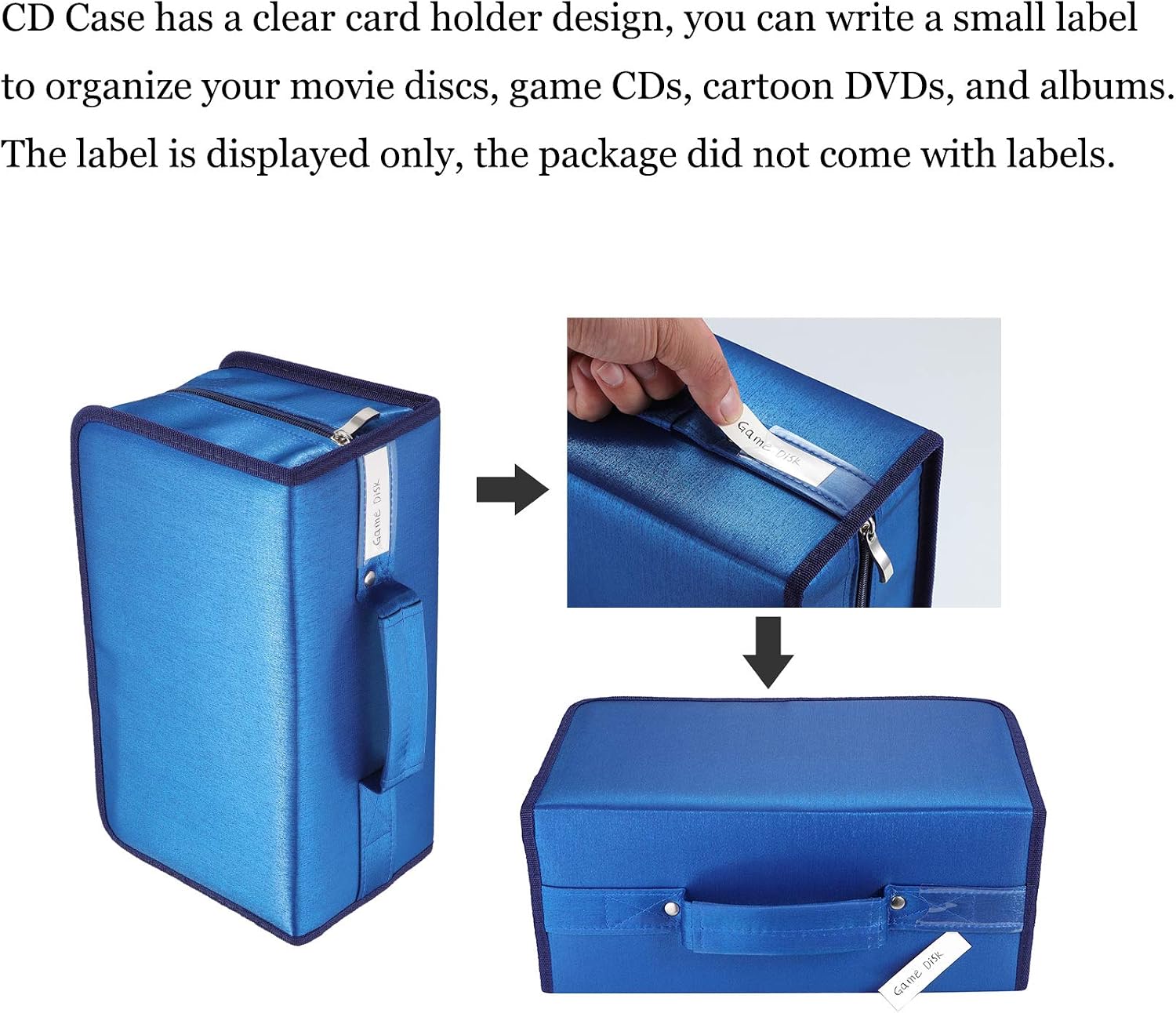 alavisxf xx CD Case, 160 Capacity Nylon Protective Disc Organizer for Car (Pack of 2) image 5