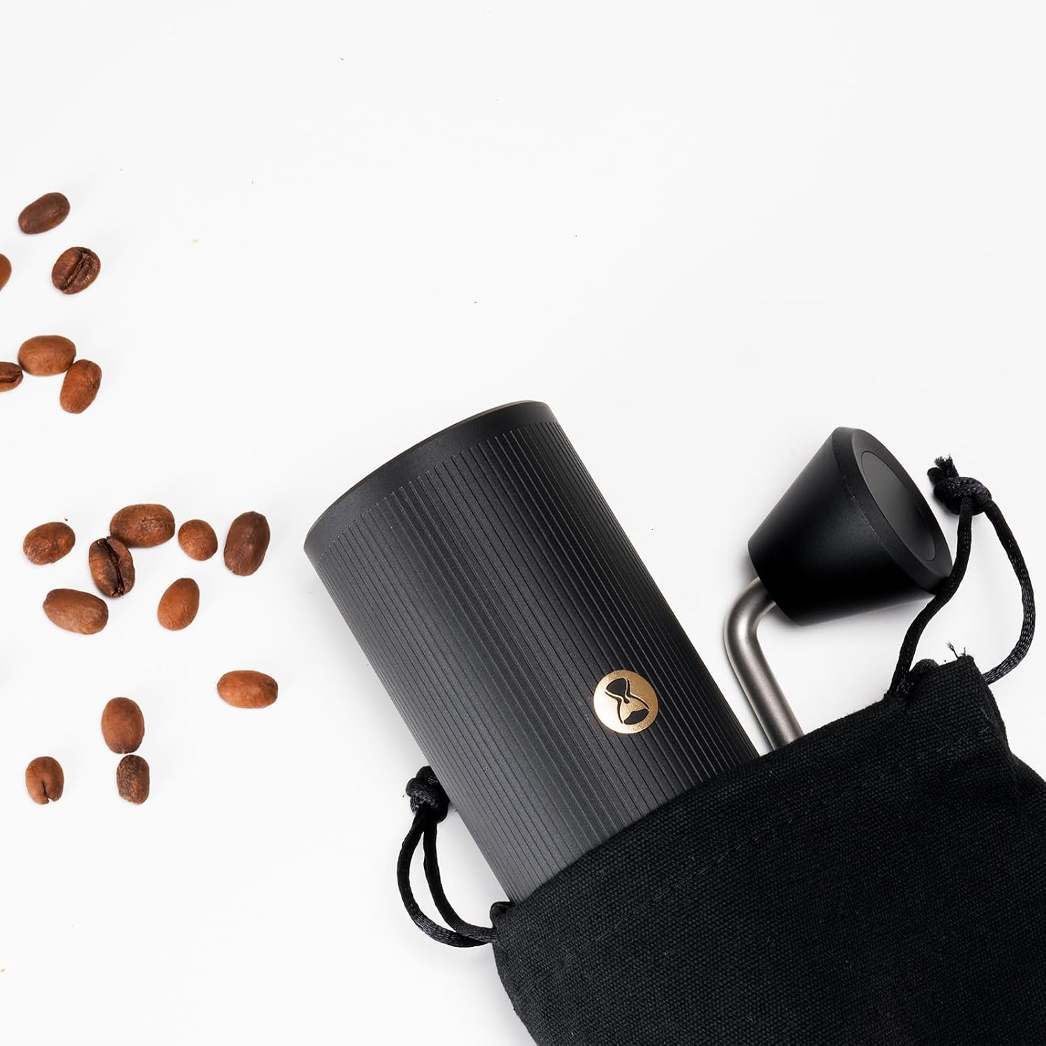TIMEMORE Manual Coffee Grinder Stainless Steel Conical Burr Coffee Grinder with Capacity 20g Numerical External Adjustable Setting Espressp Grinder for Travel, Camping. Home Chestnut Xlite Black