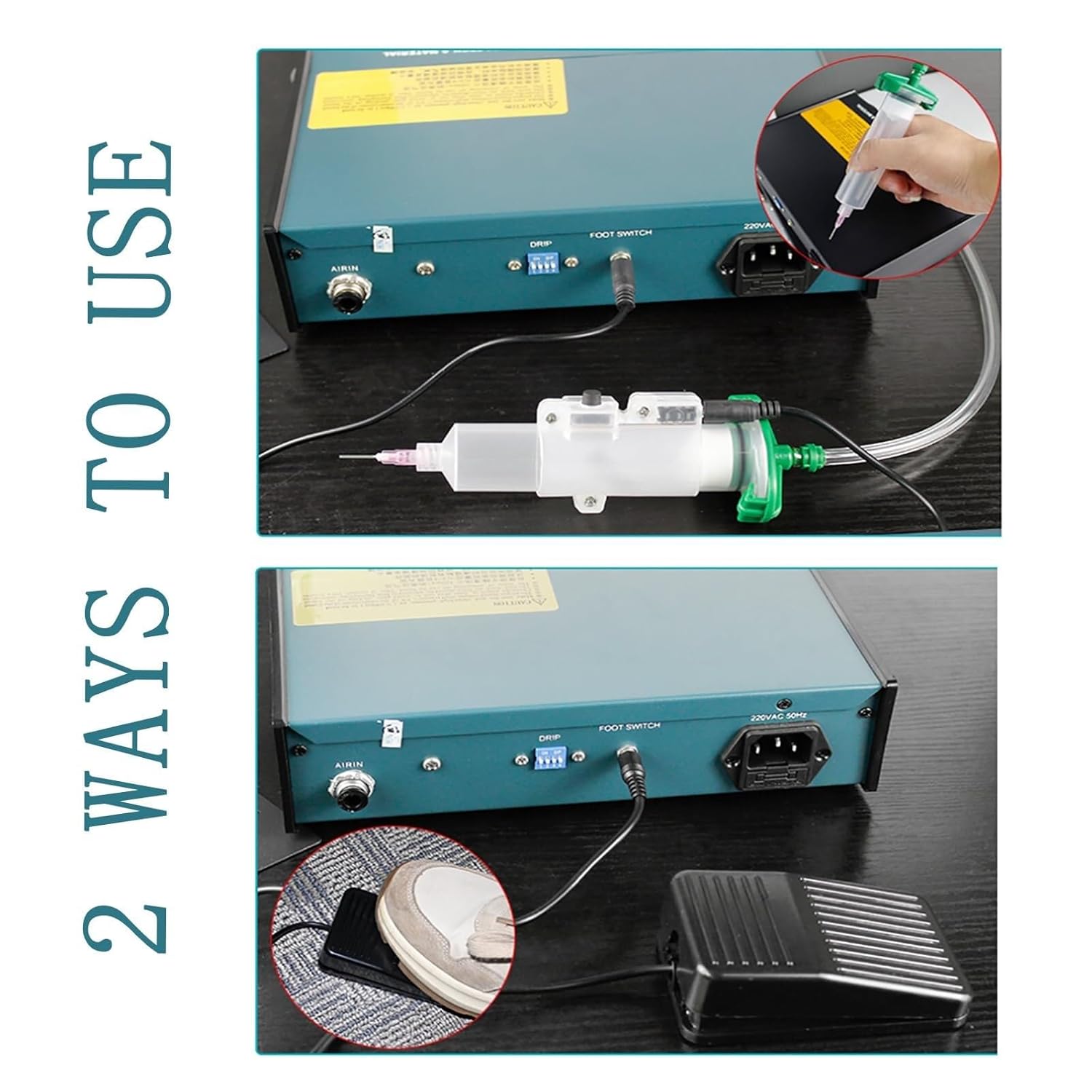 Liquid Adhesive Dispenser Digital Display, Precision Glue Dispenser, Continuous Pedal Single Out Timer, for Glue