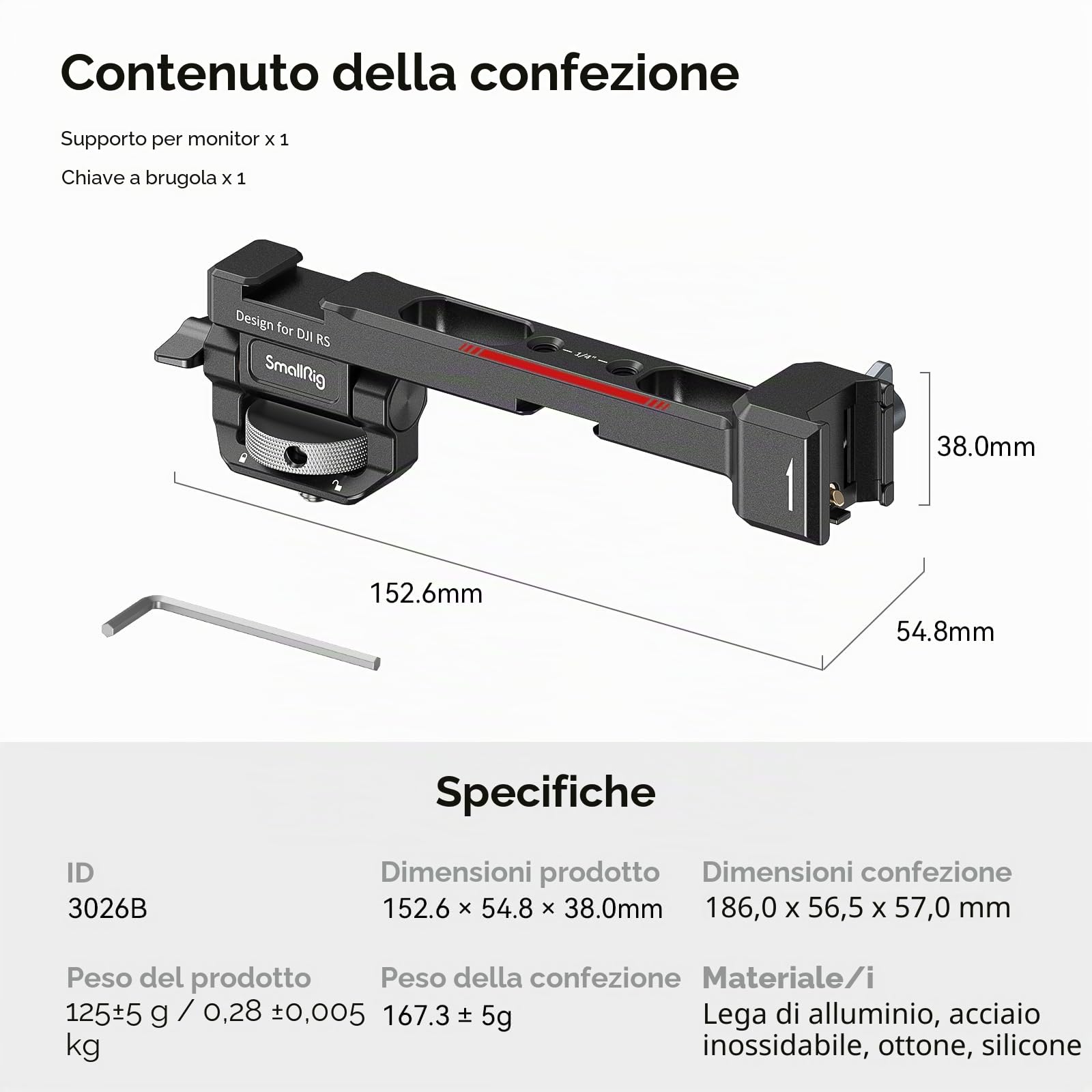 SMALLRIG Supporto Monitor NATO per DJI RS Serie-3026B