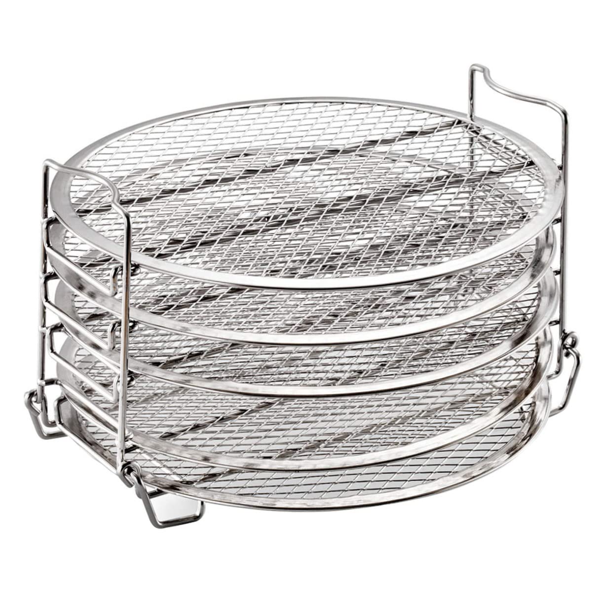 Alipis Supporti Friggitrice Ad Aria in Acciaio Resistente Strati Rack Disidratatore Impilabile Per Friggitrice Foodi e Accessori Cottura Salubri e Anti-ruggine
