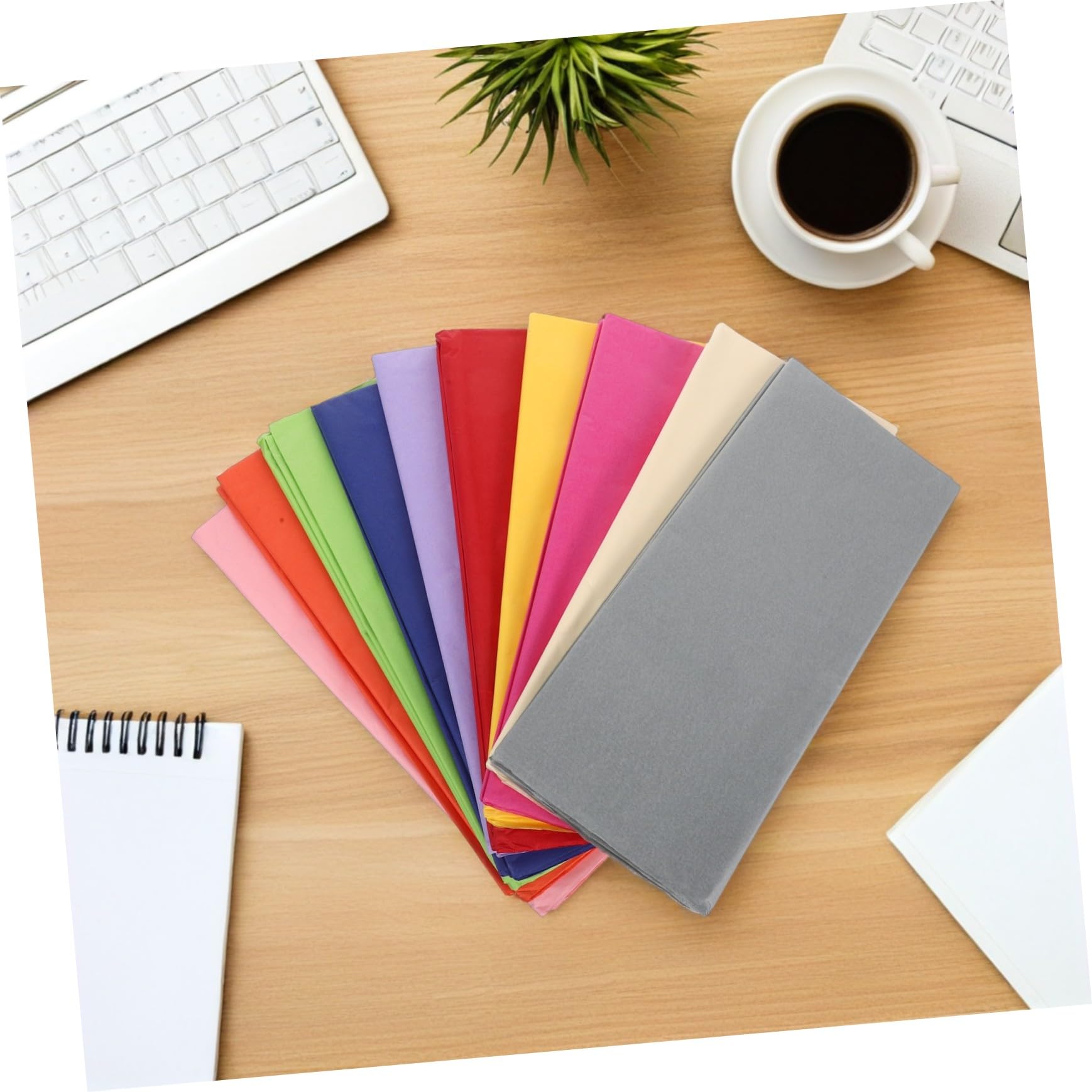 VALICLUD 100 Pezzi Velina Colorata per Artigianato Fogli Sottili Trasparenti da Versatile per Bouquet Origami e Progetti Creativi