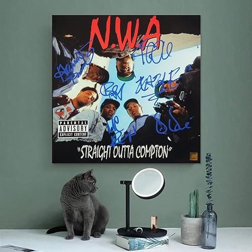 Miniatura 4 de N.W.A Straight Outta Compton - Póster de lienzo para decoración de dormitorio, paisaje, oficina, San Valentín, cumpleaños, regalo, sin marco, 12 x