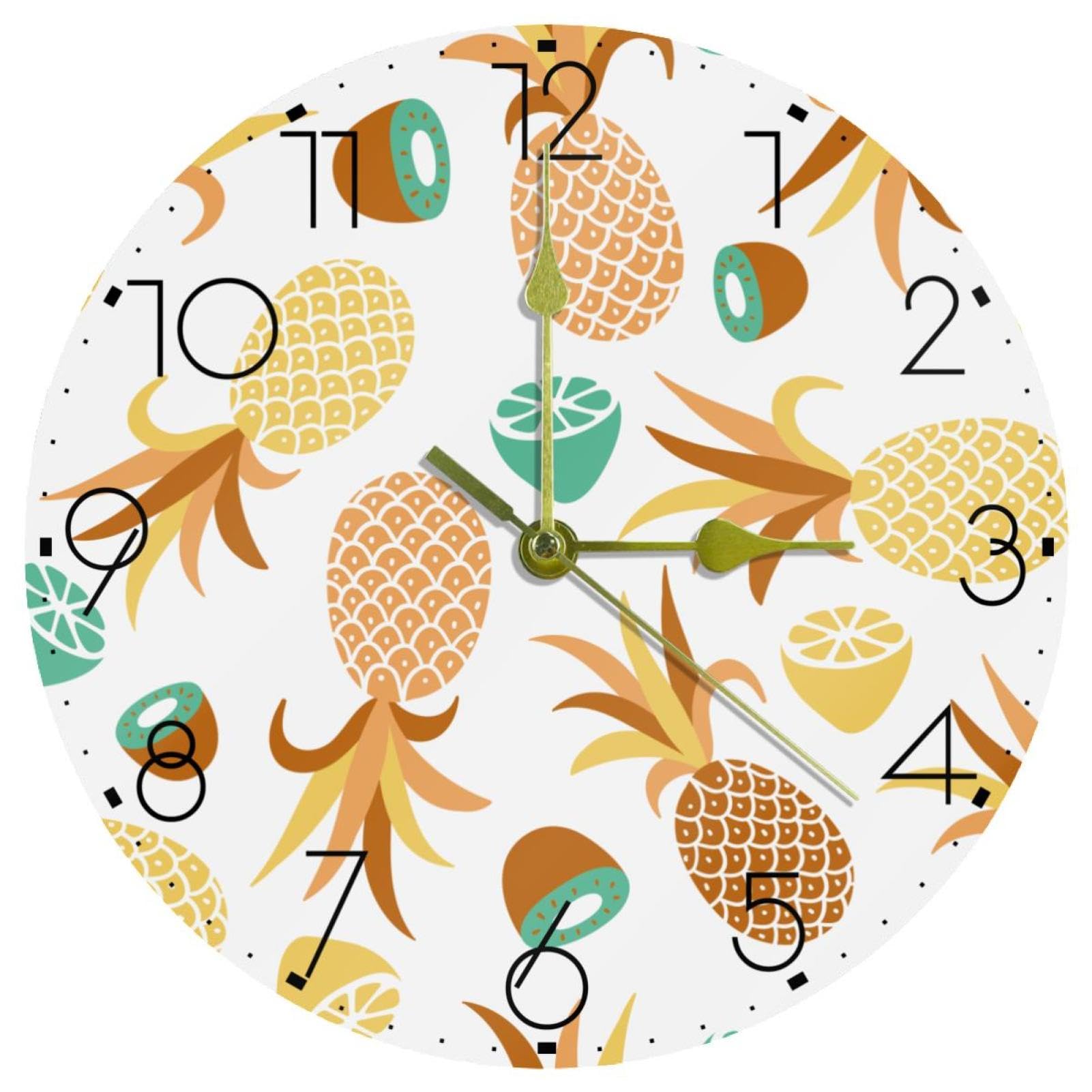 Horloge murale silencieuse pour salon et cuisine ambiance ferme rustique