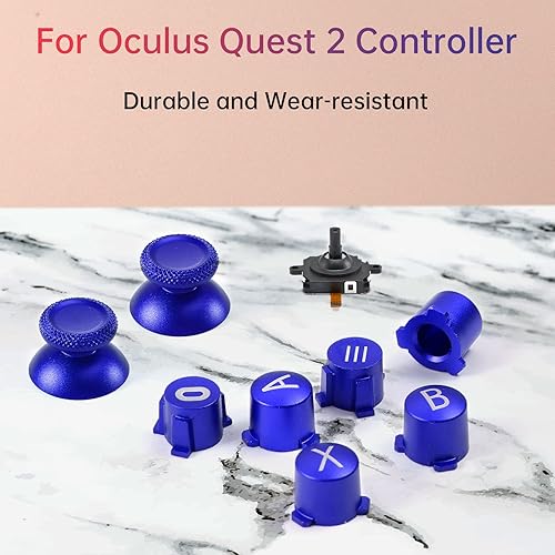 Miniatura 4 de VRbrother Metal Left and Right Controller Replacement Keyboard, Mushroom Caps, ABXY Buttons Return Key Function Key, Analog Joystick Replacement