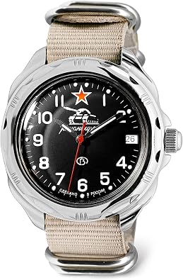 VOSTOK | Mens Komandirskie Tank Commander Russian Mechanical Military Watch | 306 Series