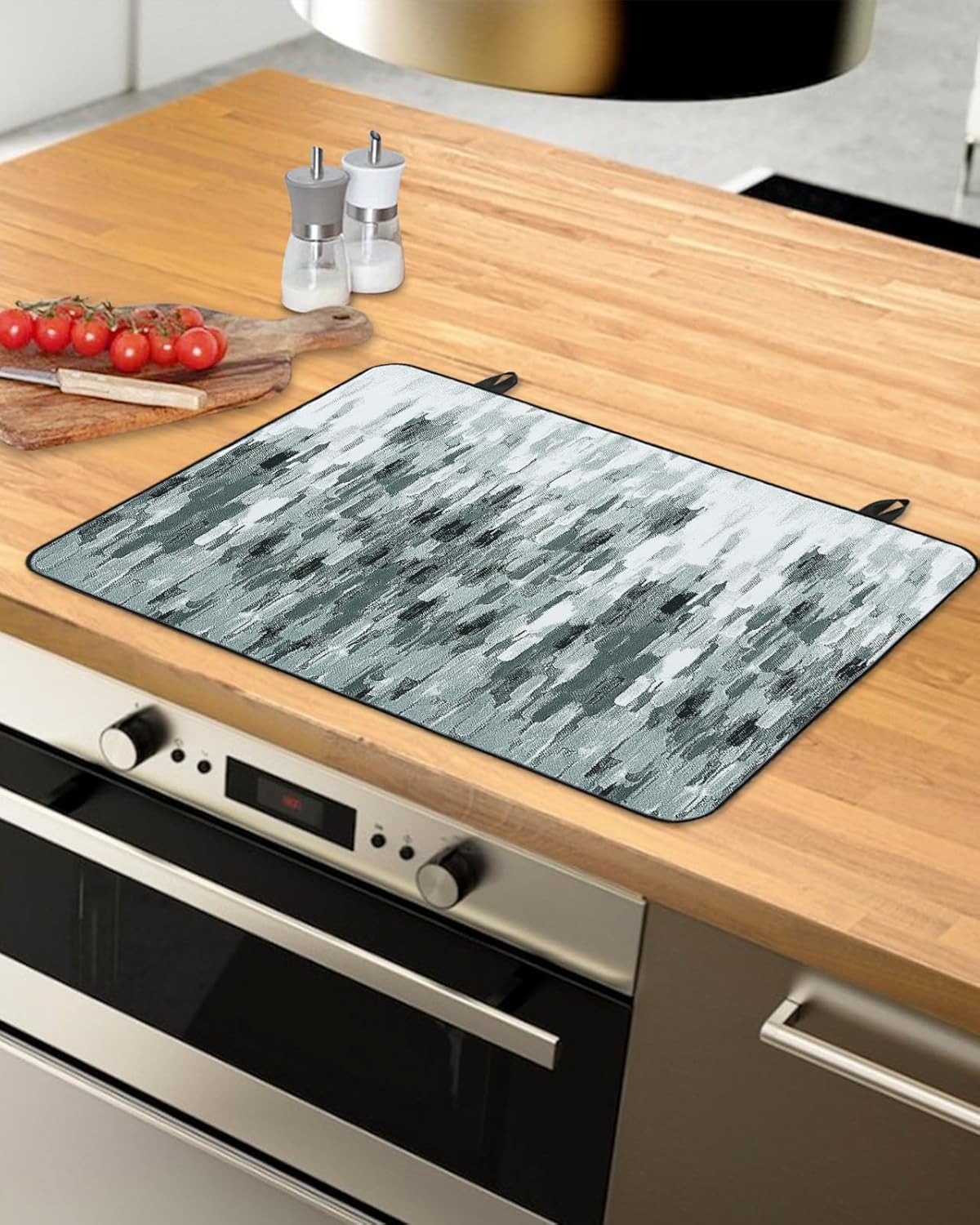 Dusty Blue Painted Stove Top Covers for Electric Stove