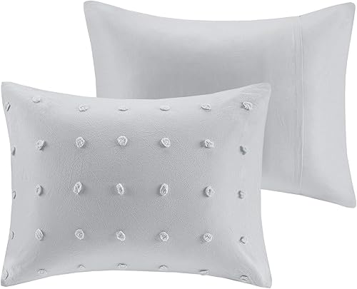 Miniatura 14 de Urban Habitat - Juego de edredón 100% algodón Jacquard, cobertura de edredón para todas las estaciones chic que proporciona un acento desgastado