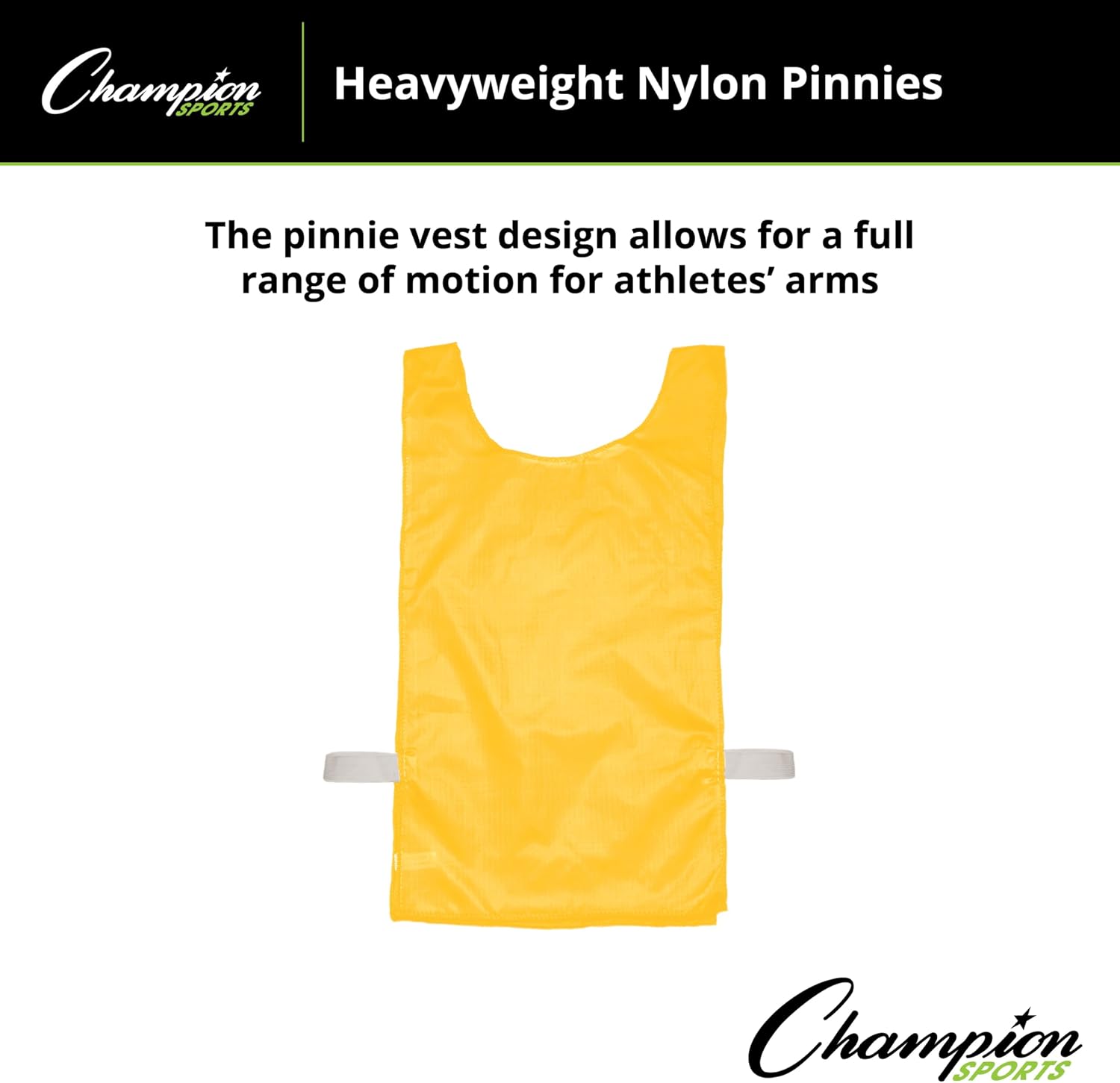 Champion Sports Heavyweight Nylon Pinnie - Multiple Colors (Pack of 12)