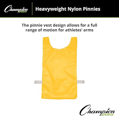 Miniatura 4 de Champion Sports Pinnie de nailon pesado, disponible en varios colores (paquete de 12)