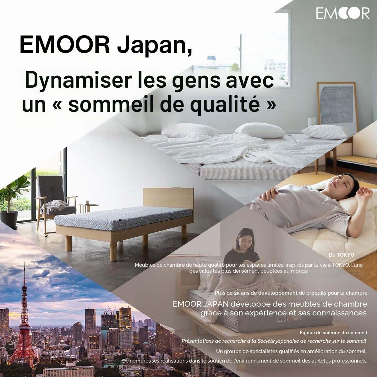 EMOOR Matelas Futon Rembourré Japonais Machi 160 x 202 cm Gris, Stockable Pliable avec Bandes Élastiques Soufflet Lit D'invité Sol Couchage Tatami